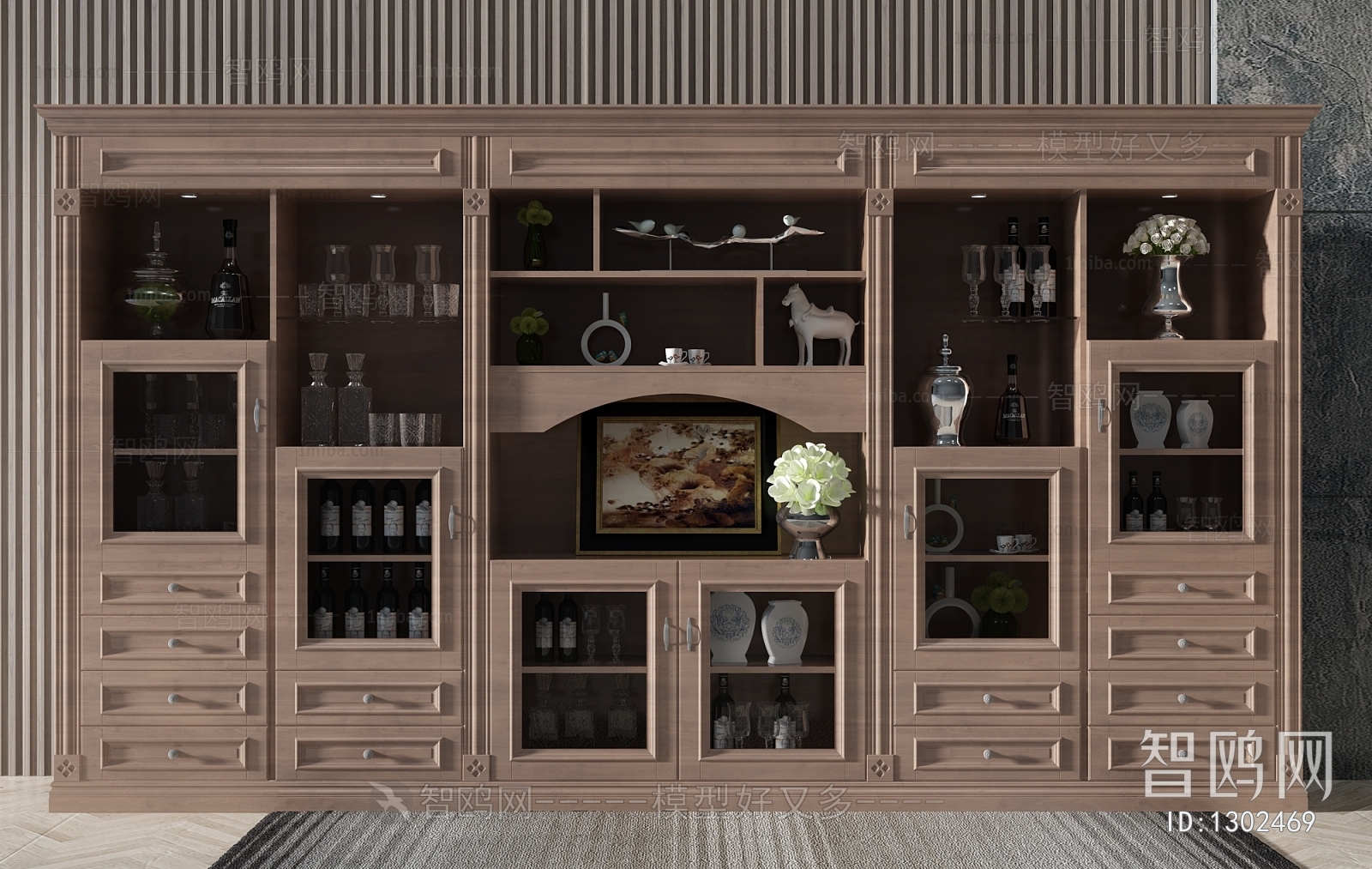 European Style Wine Cabinet