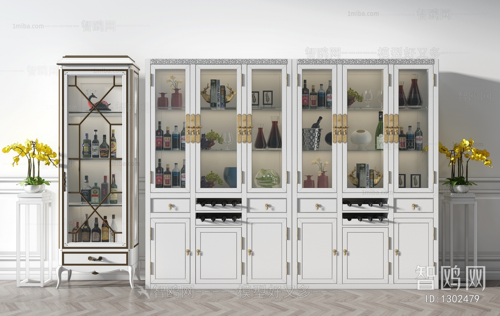 European Style Wine Cabinet