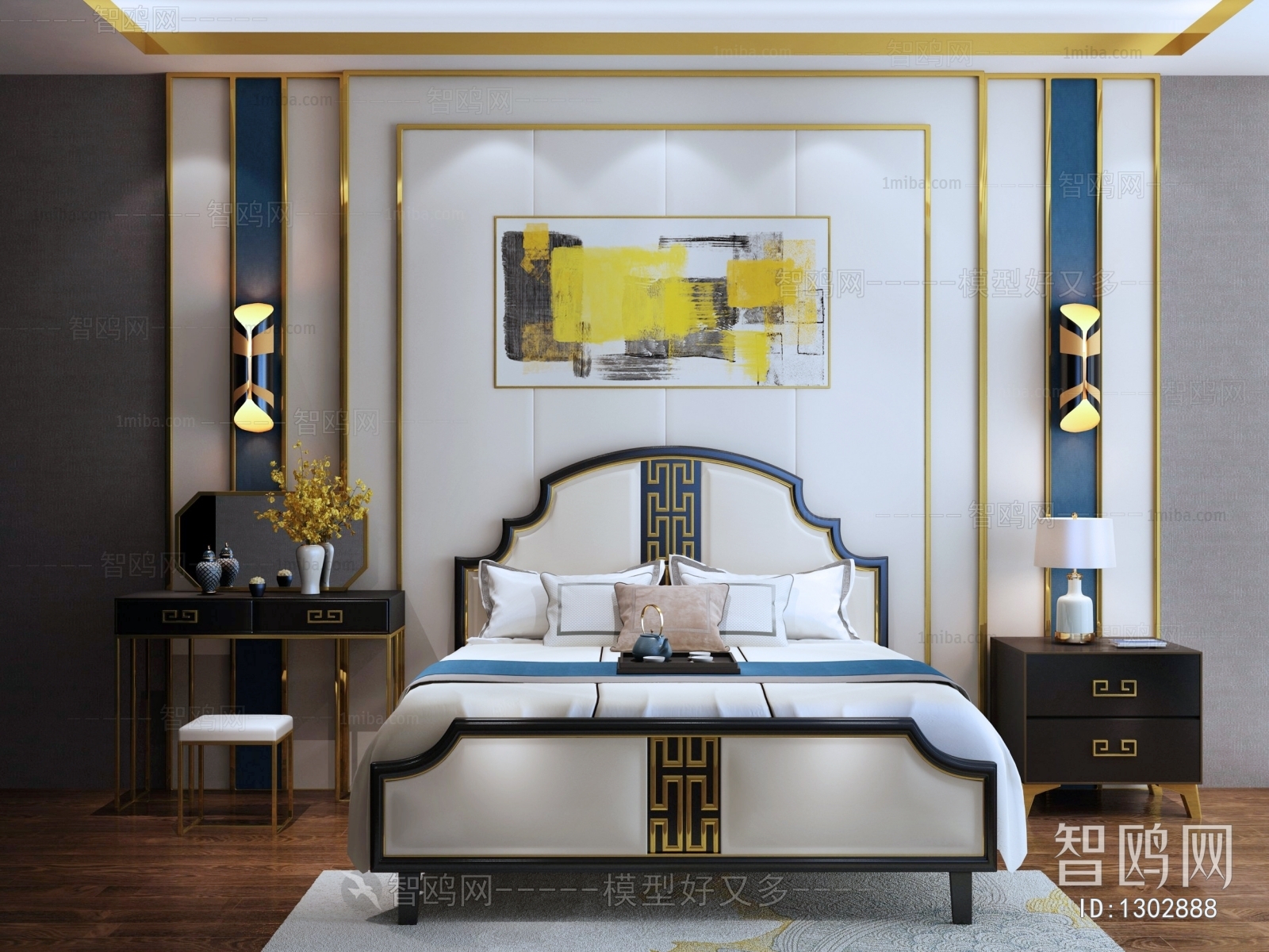 New Chinese Style Bedroom