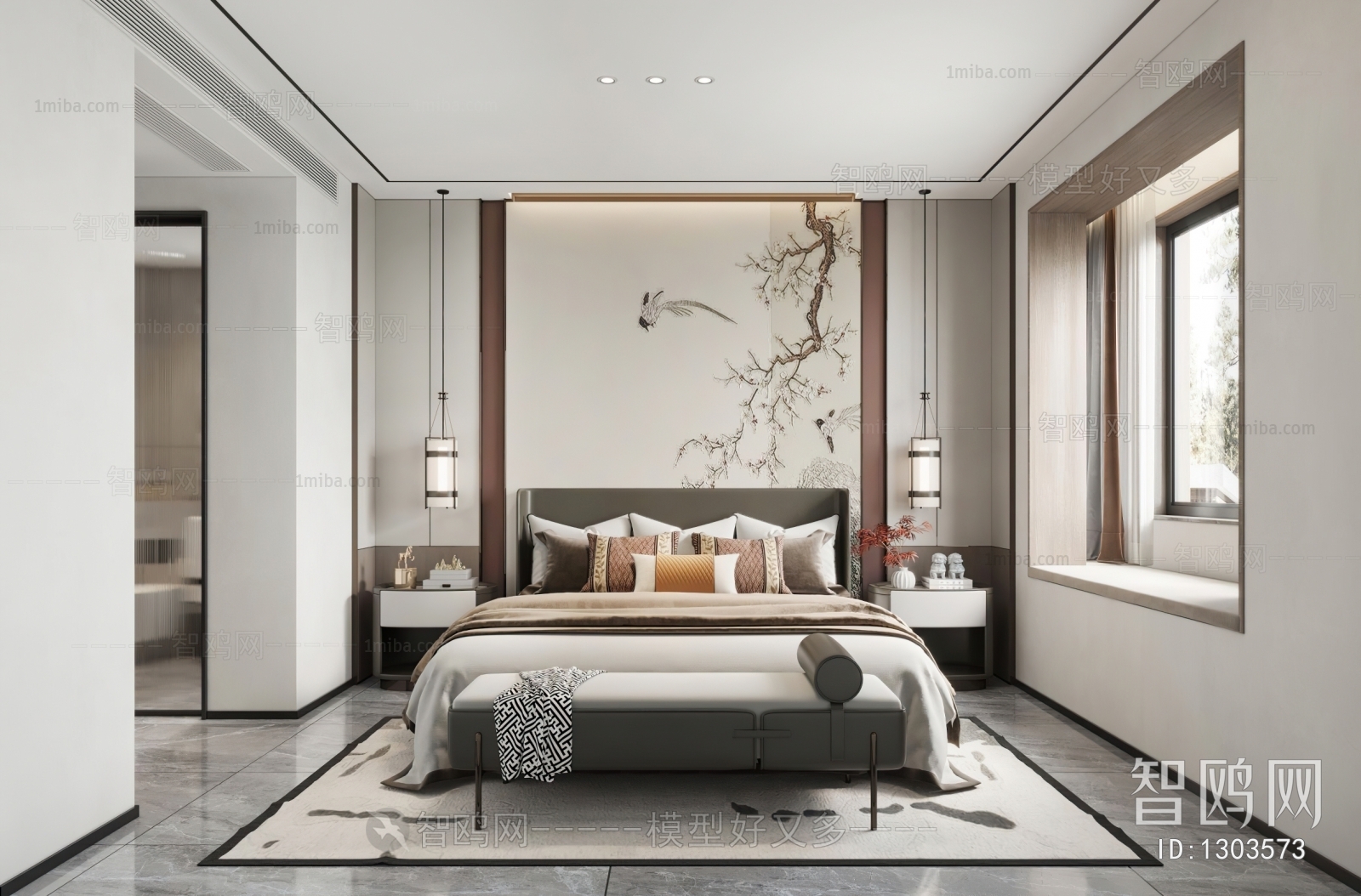 New Chinese Style Bedroom