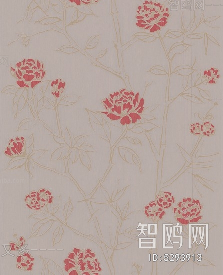 现代花纹布料壁纸