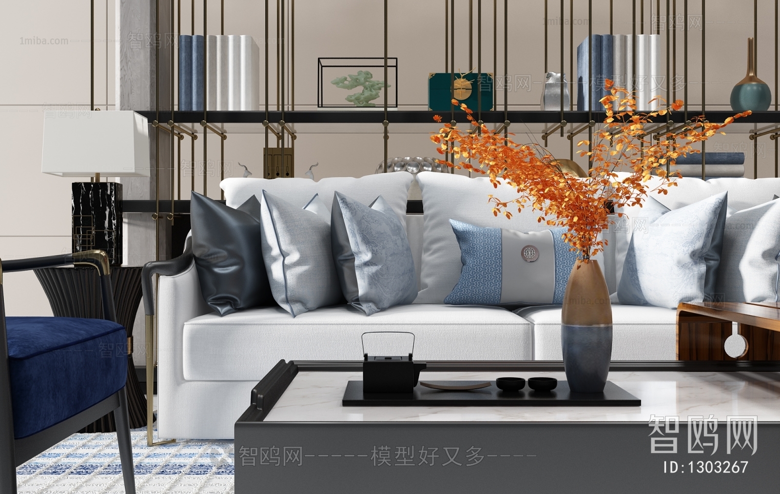 New Chinese Style Sofa Combination