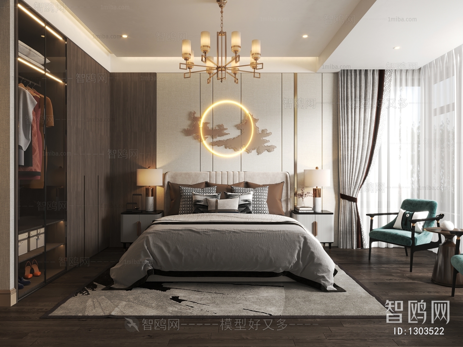 New Chinese Style Bedroom