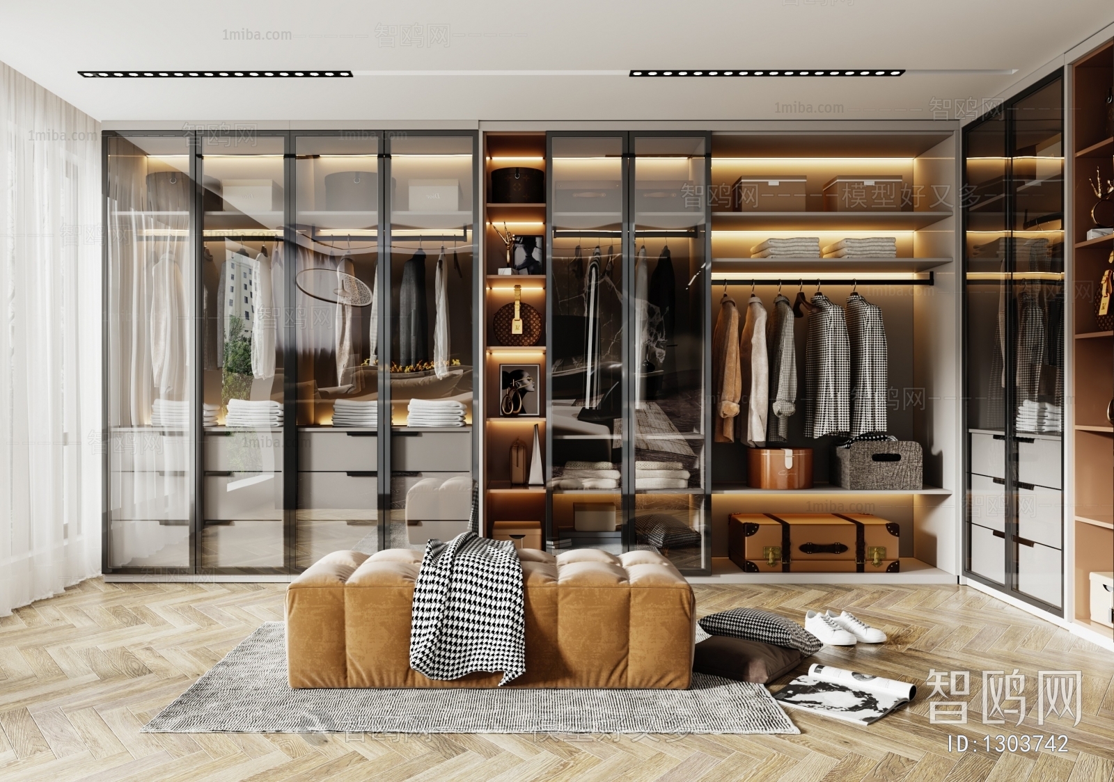 Modern Clothes Storage Area