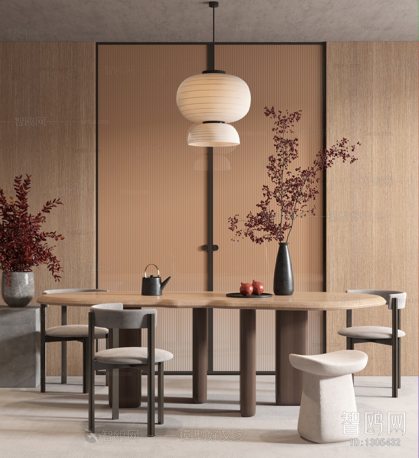 Wabi-sabi Style Dining Room