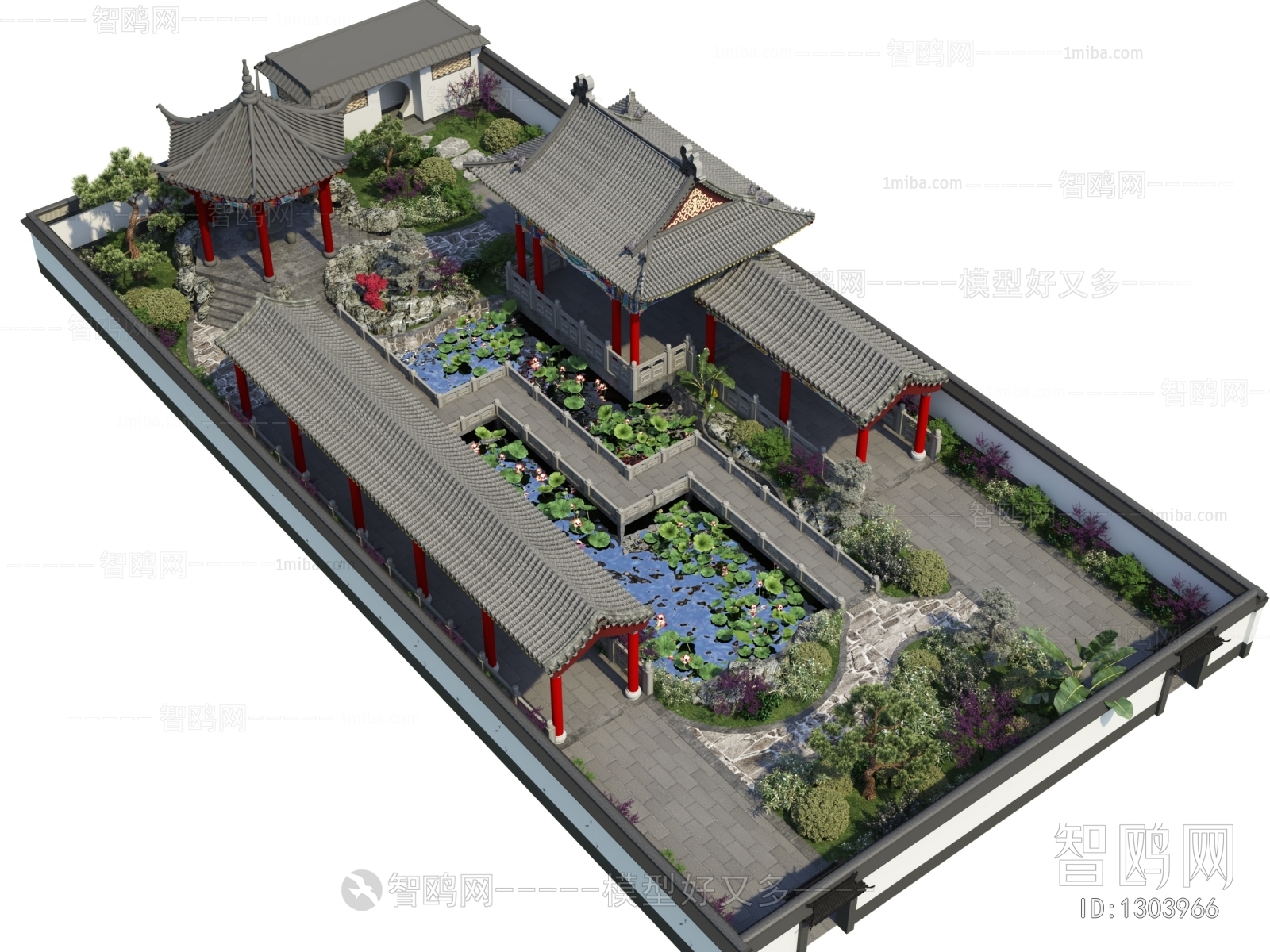 中式古建筑庭院/景观