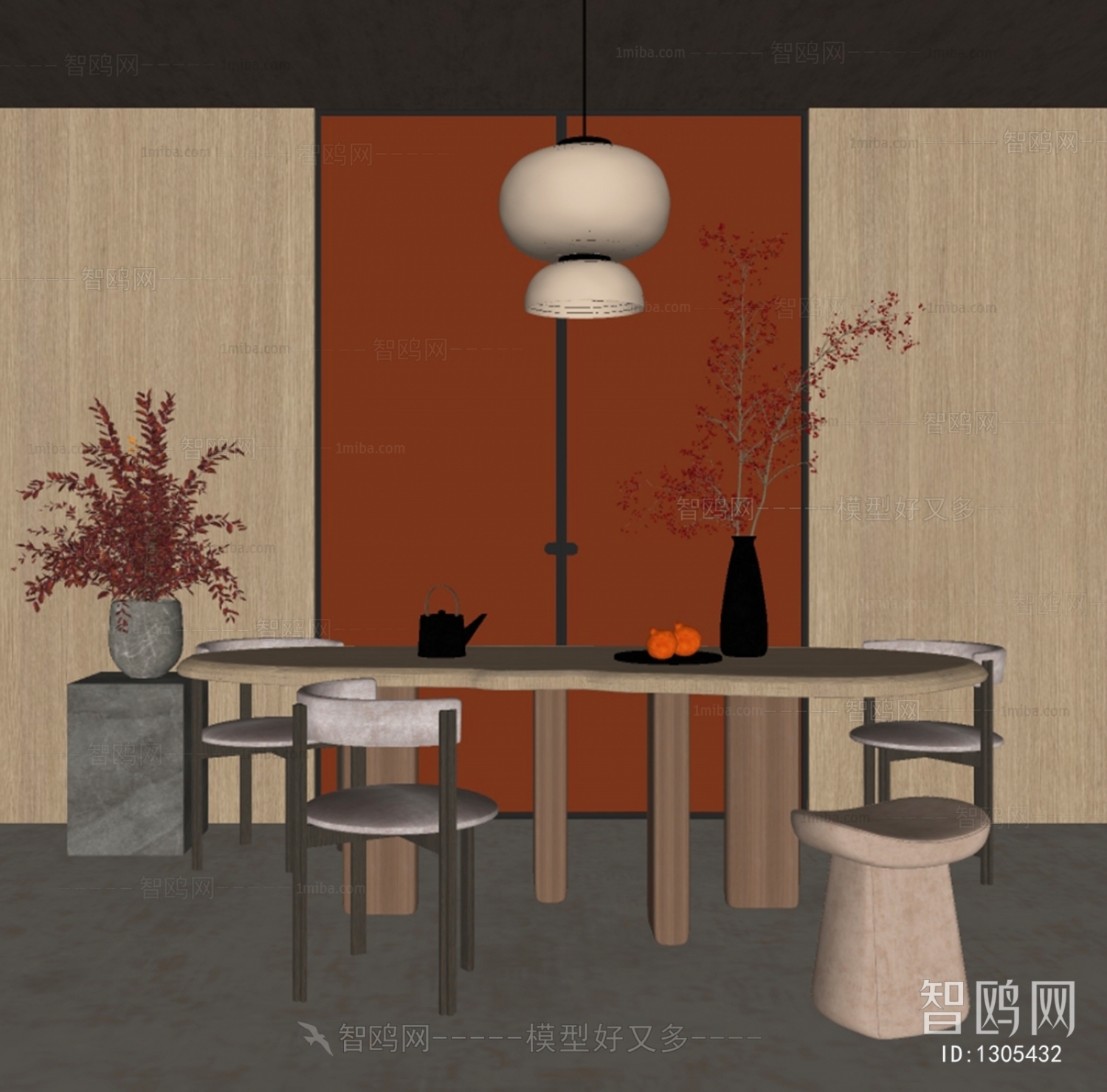 Wabi-sabi Style Dining Room