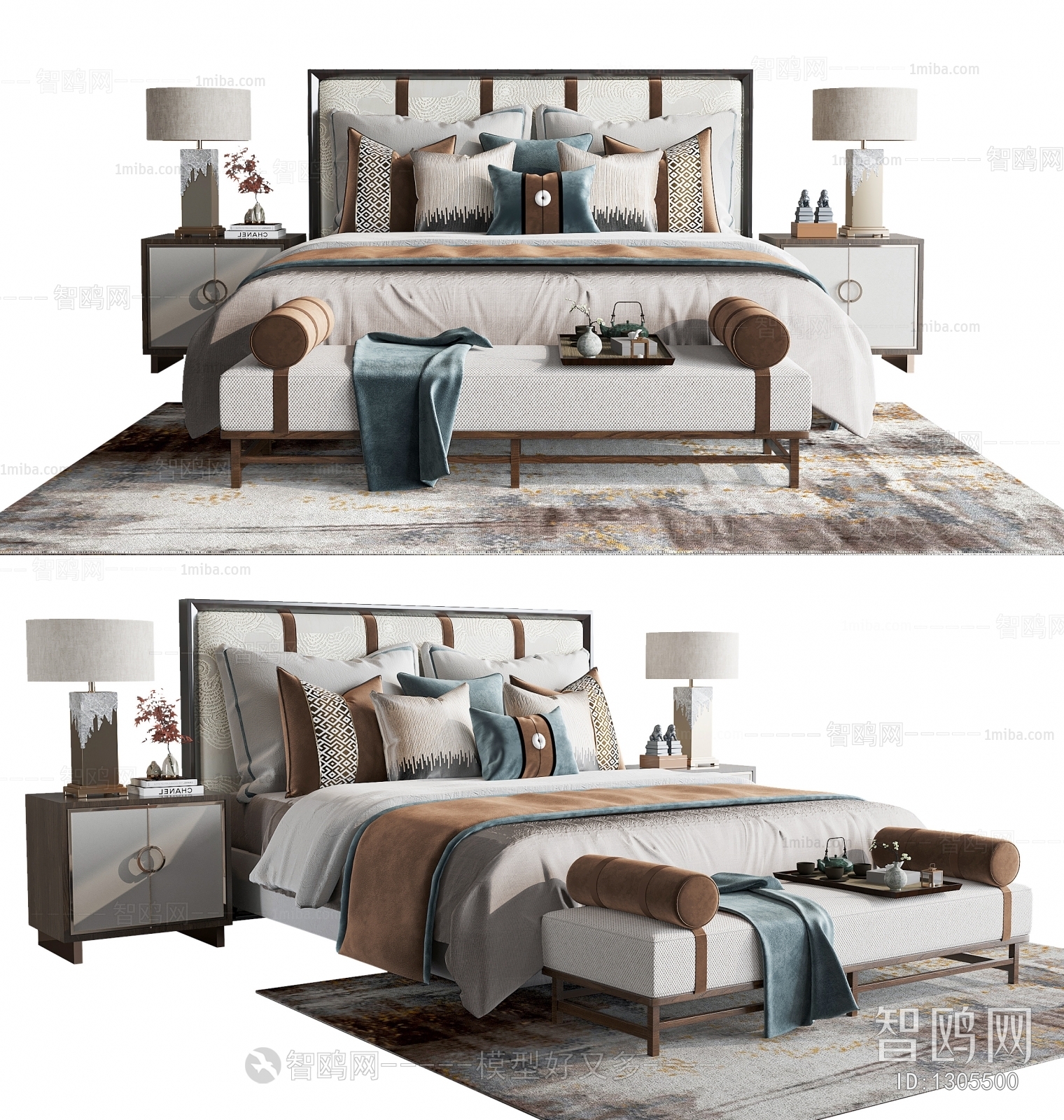 New Chinese Style Double Bed