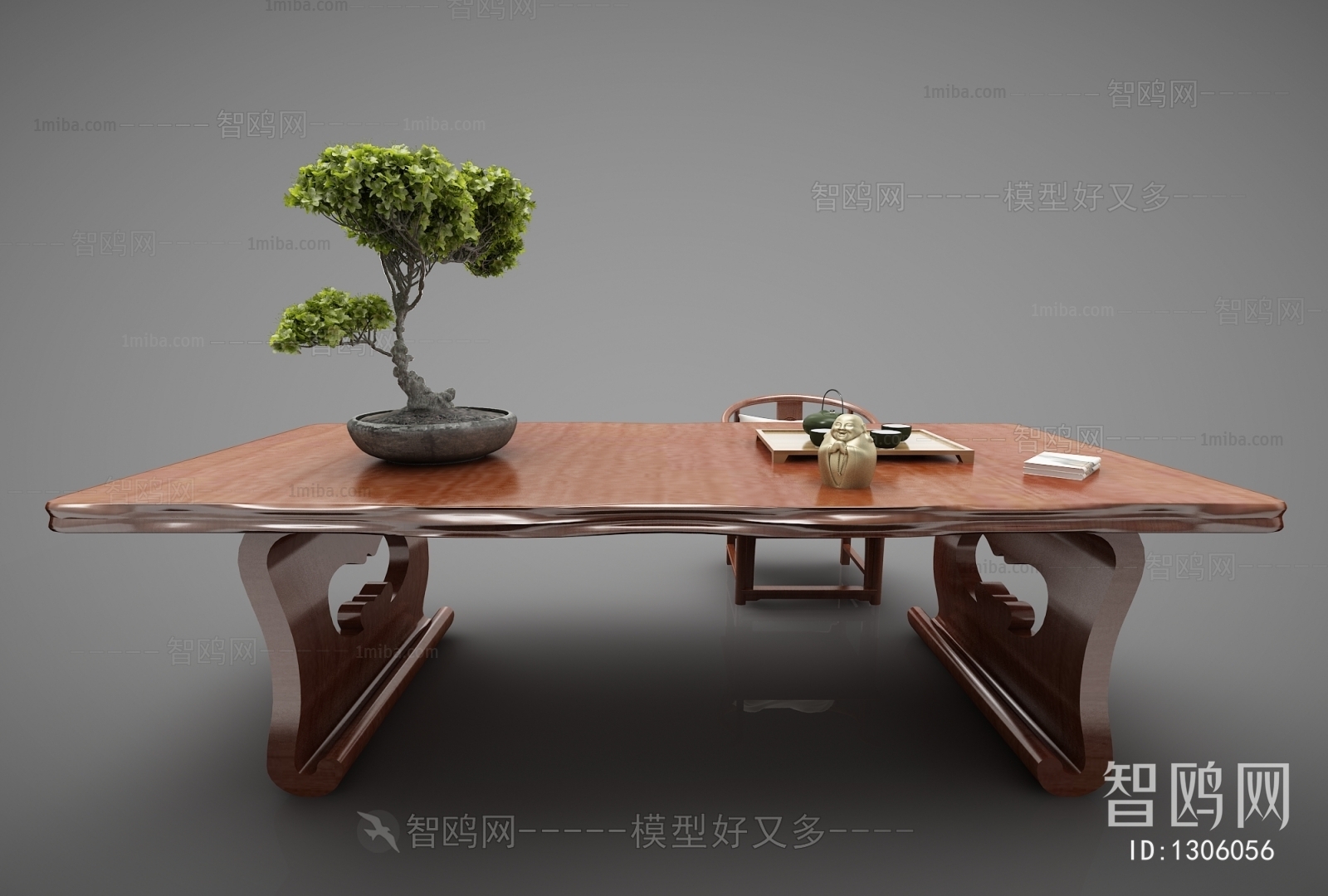 New Chinese Style Computer Desk And Chair