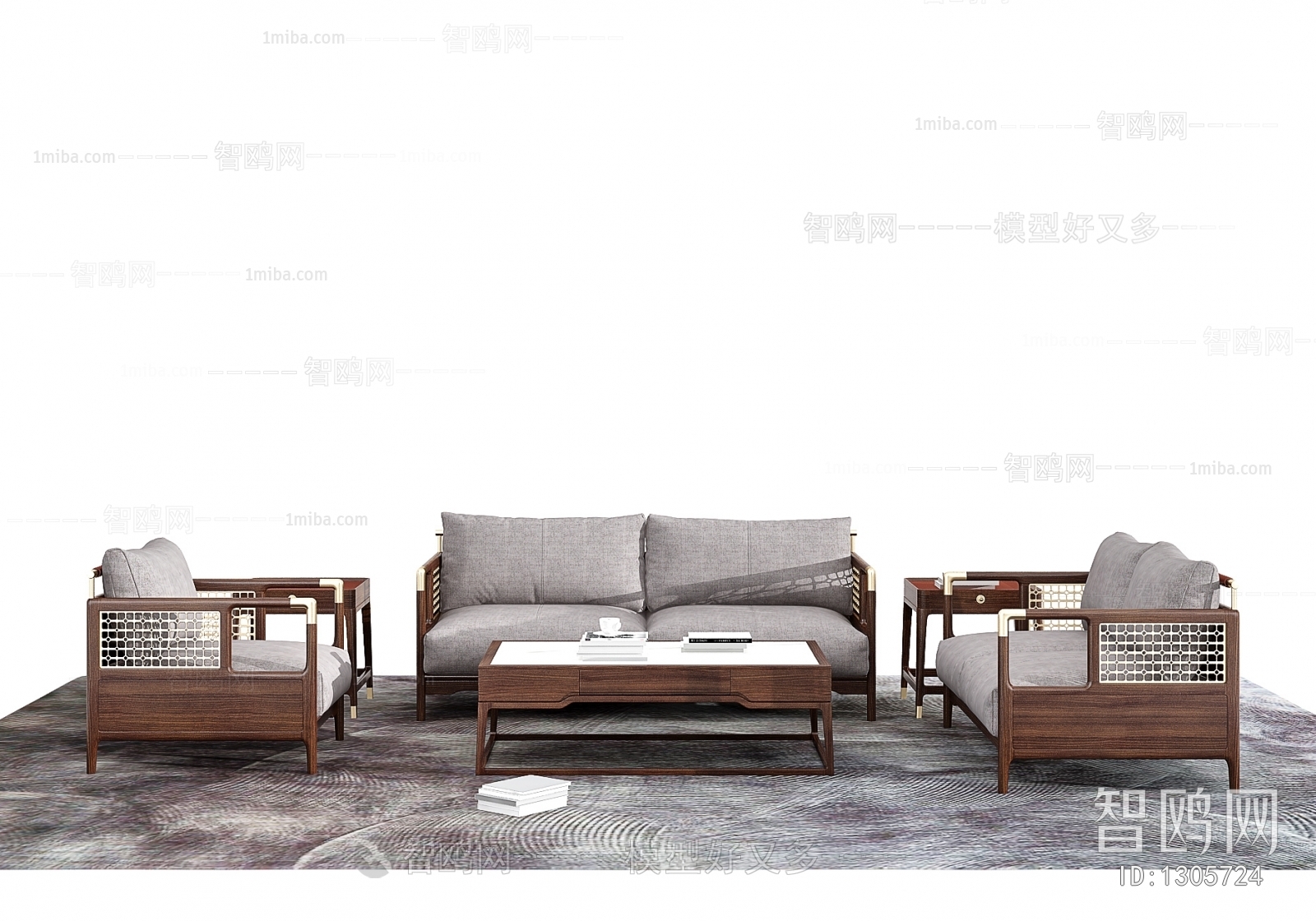 New Chinese Style Sofa Combination