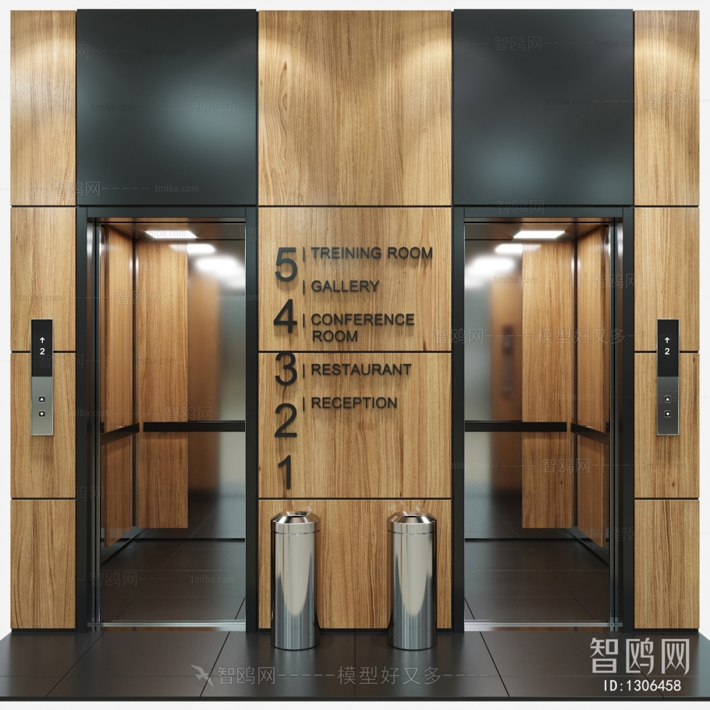 Modern Office Elevator Hall