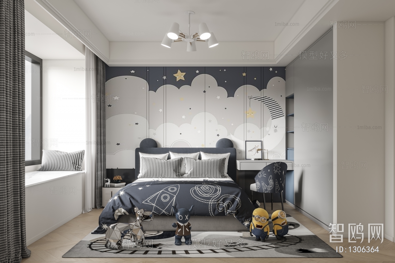 Modern Boy's Room And Son's Room