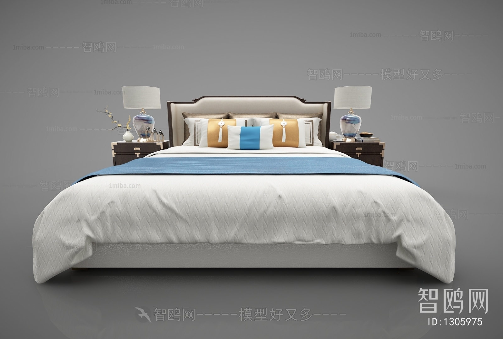 New Chinese Style Double Bed