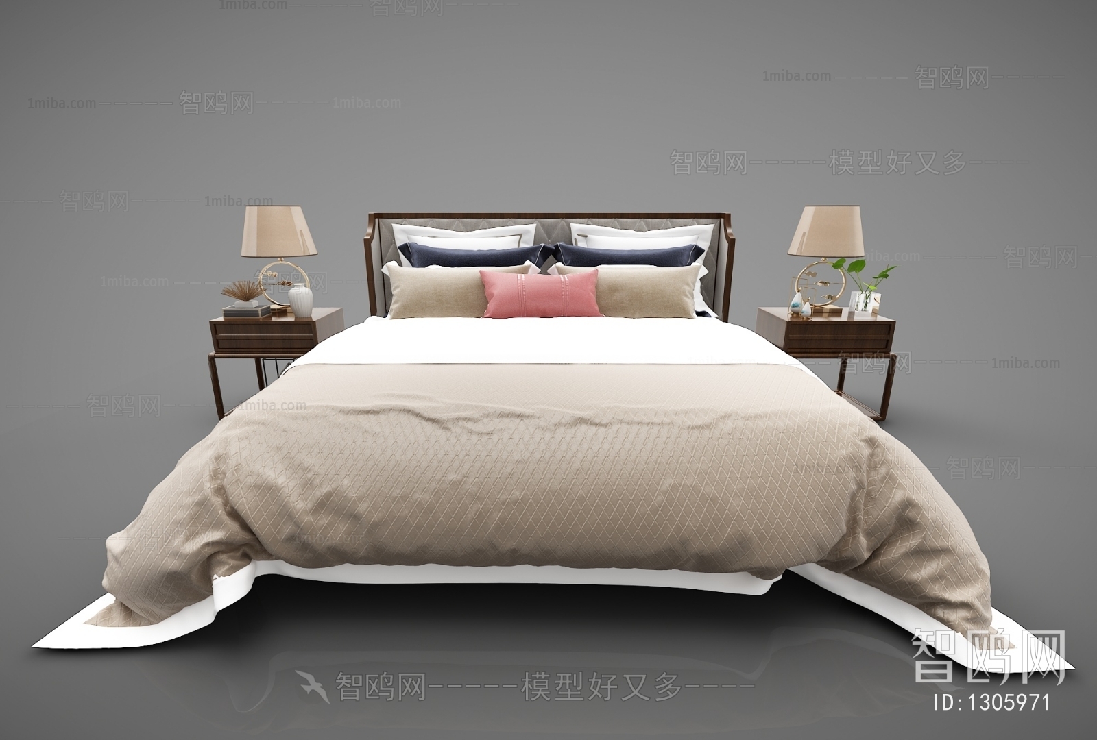 New Chinese Style Double Bed