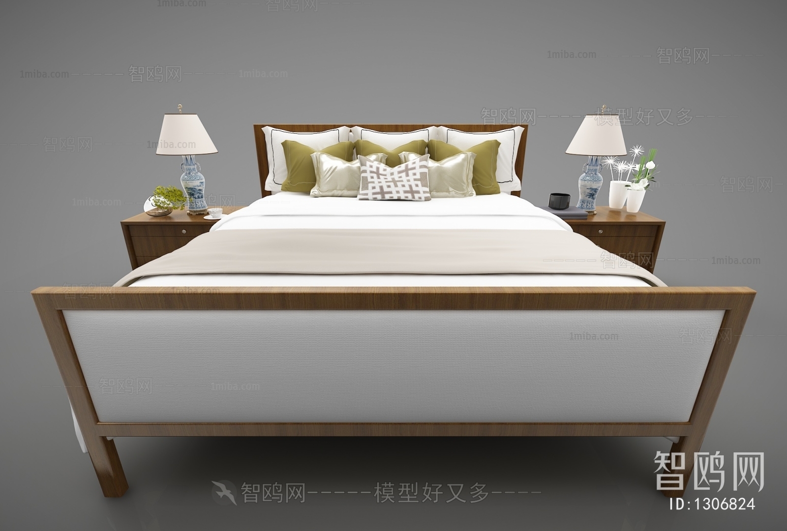 New Chinese Style Double Bed