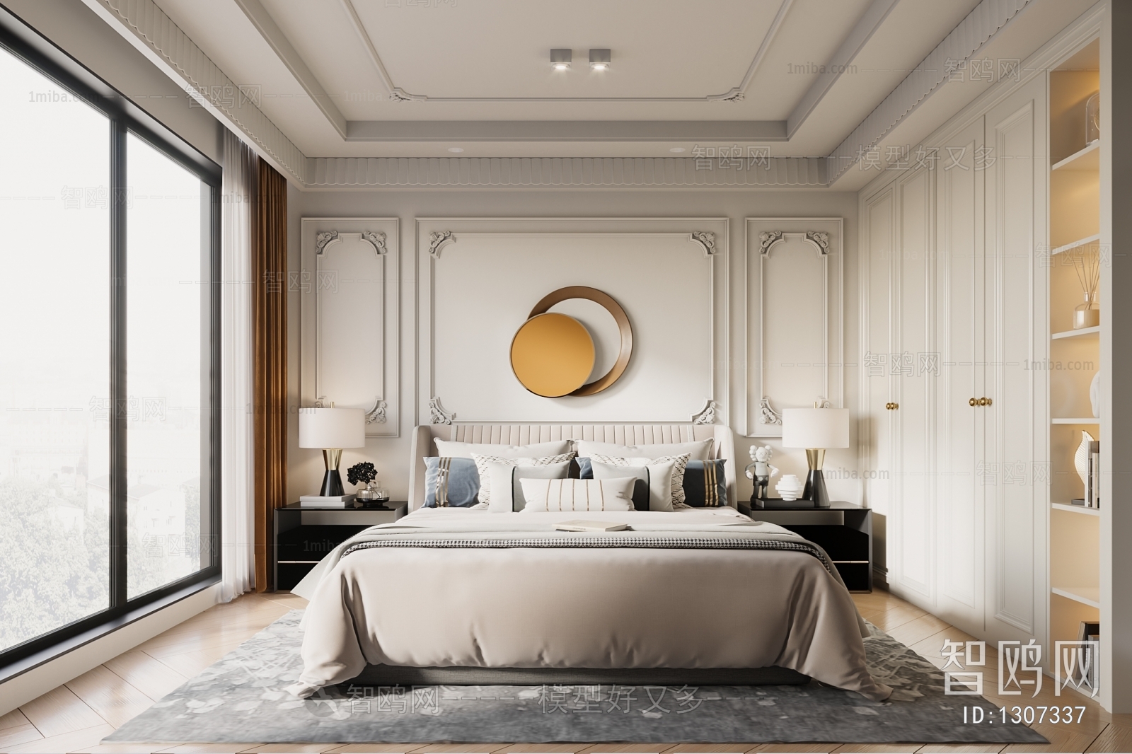 Simple European Style Bedroom