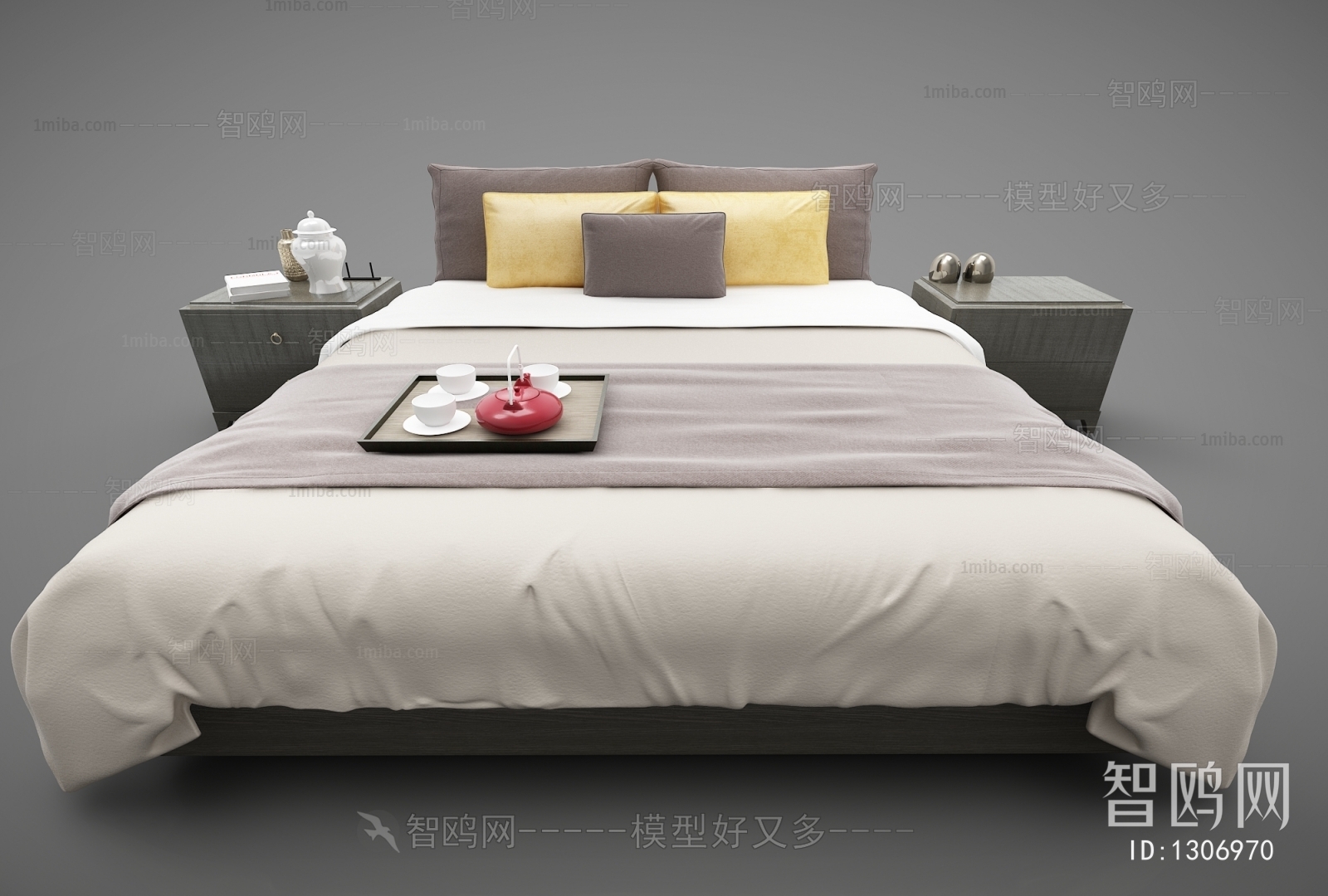 New Chinese Style Double Bed