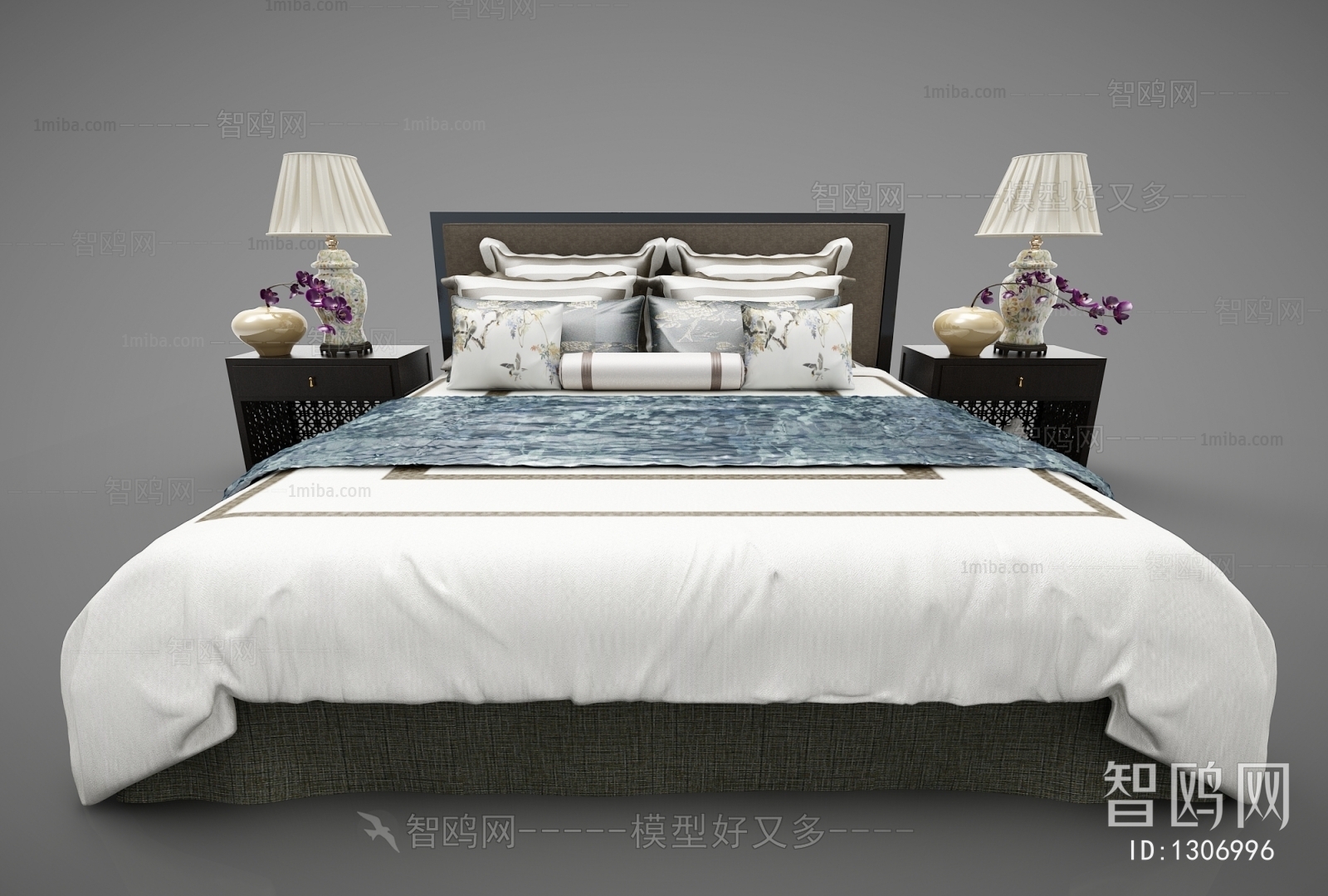 New Chinese Style Double Bed