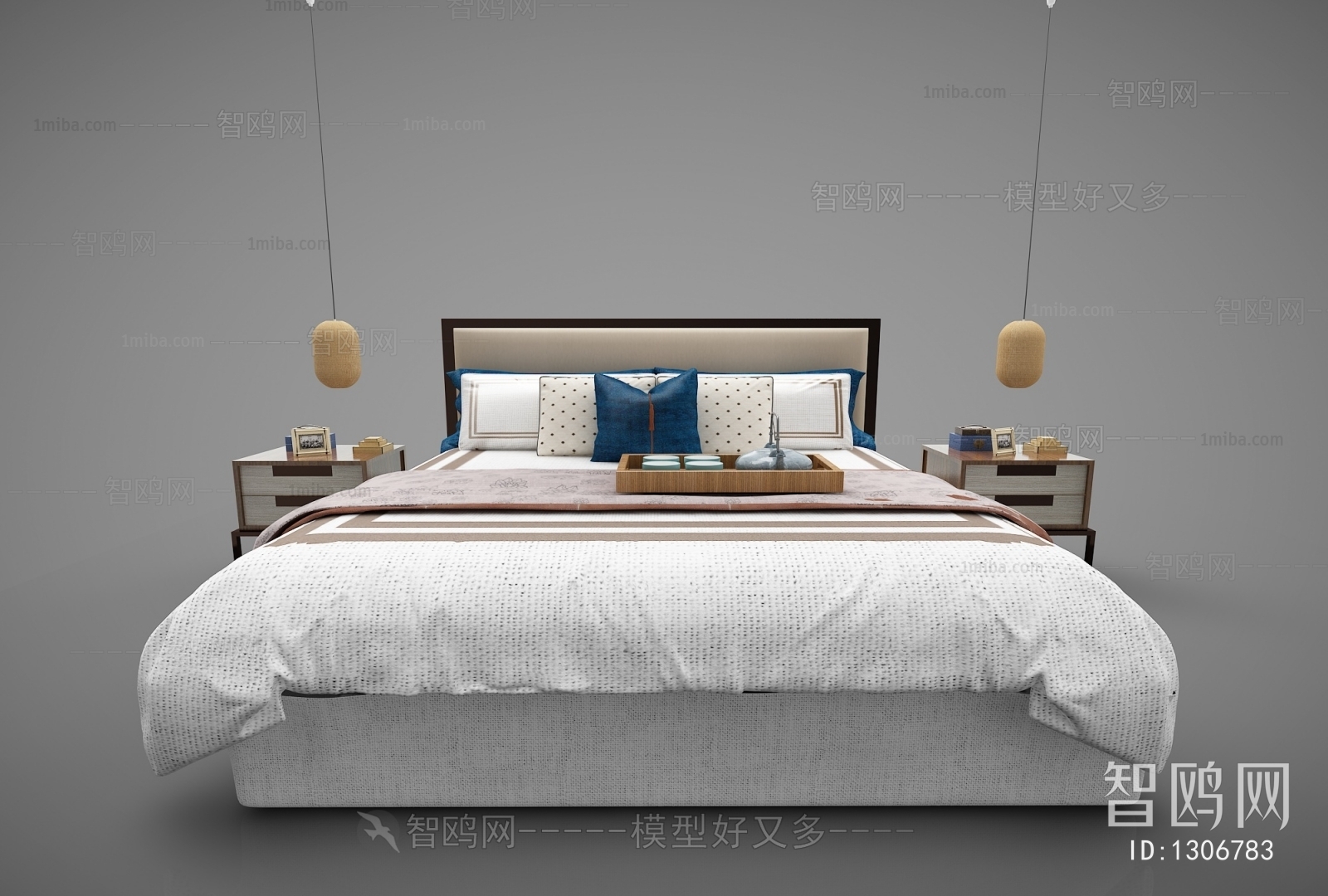 New Chinese Style Double Bed