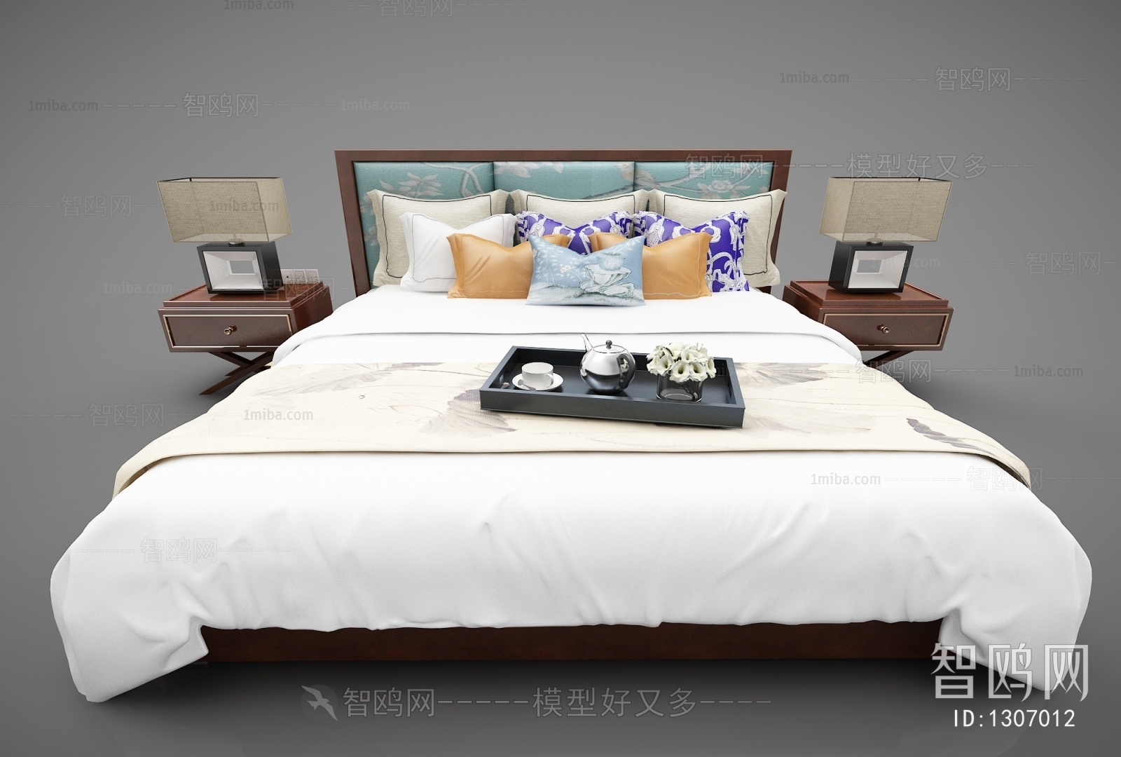 New Chinese Style Double Bed