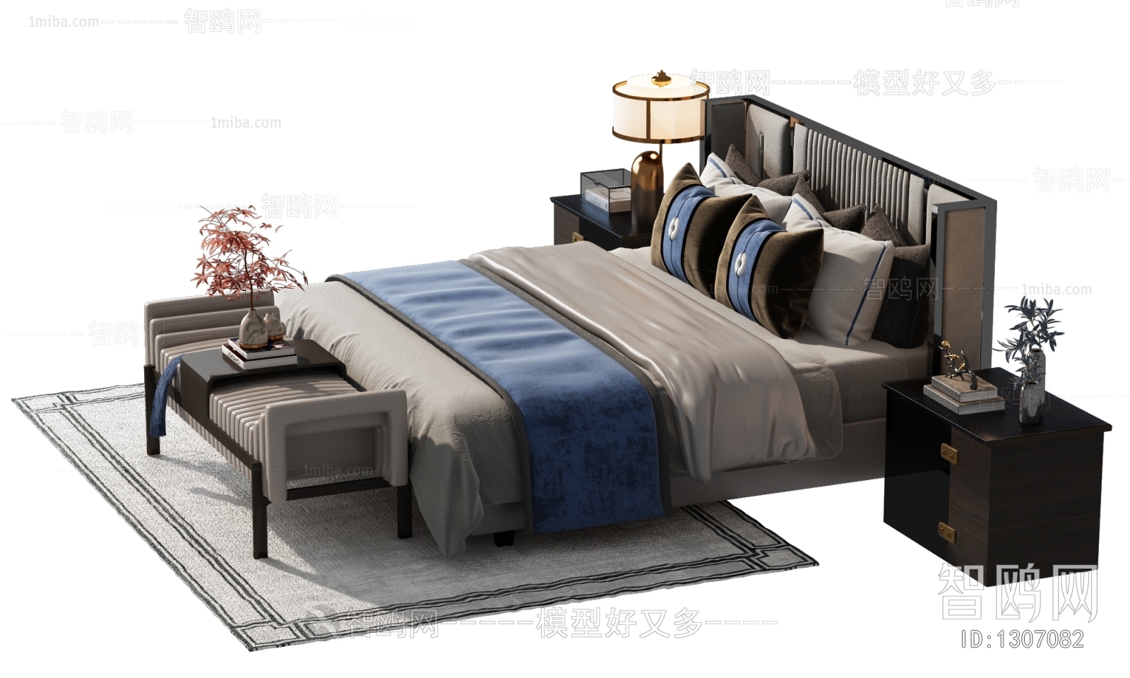 New Chinese Style Double Bed