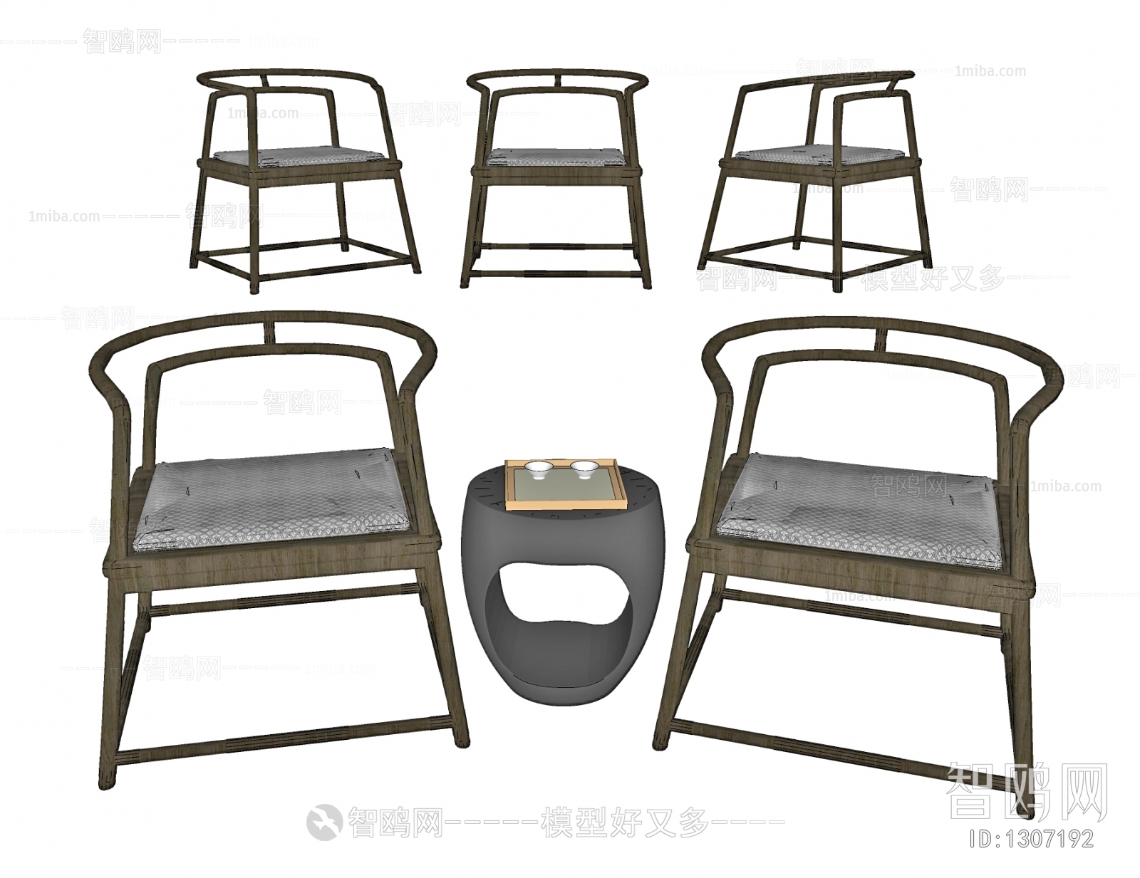 New Chinese Style Single Chair