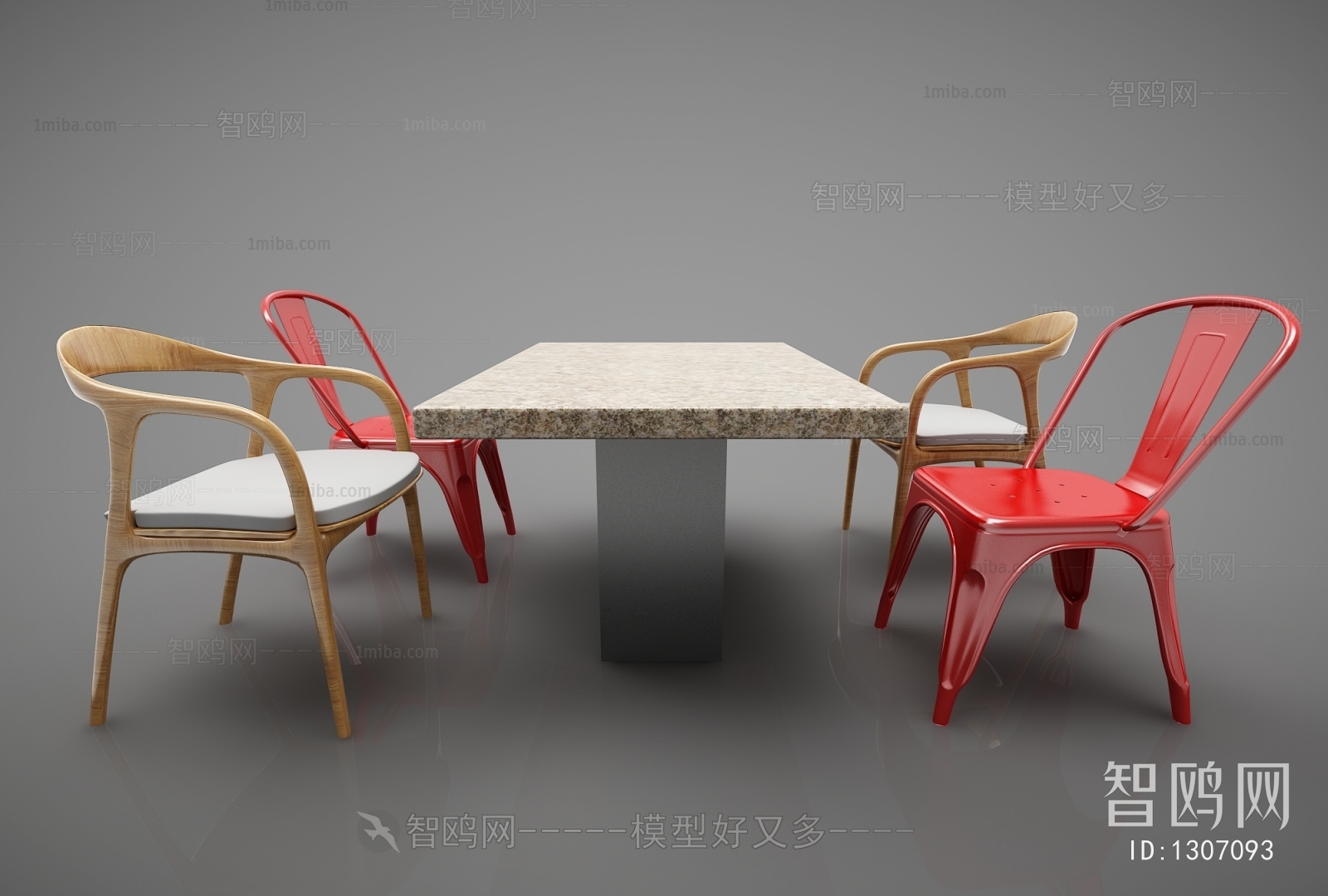 Industrial Style Dining Table And Chairs