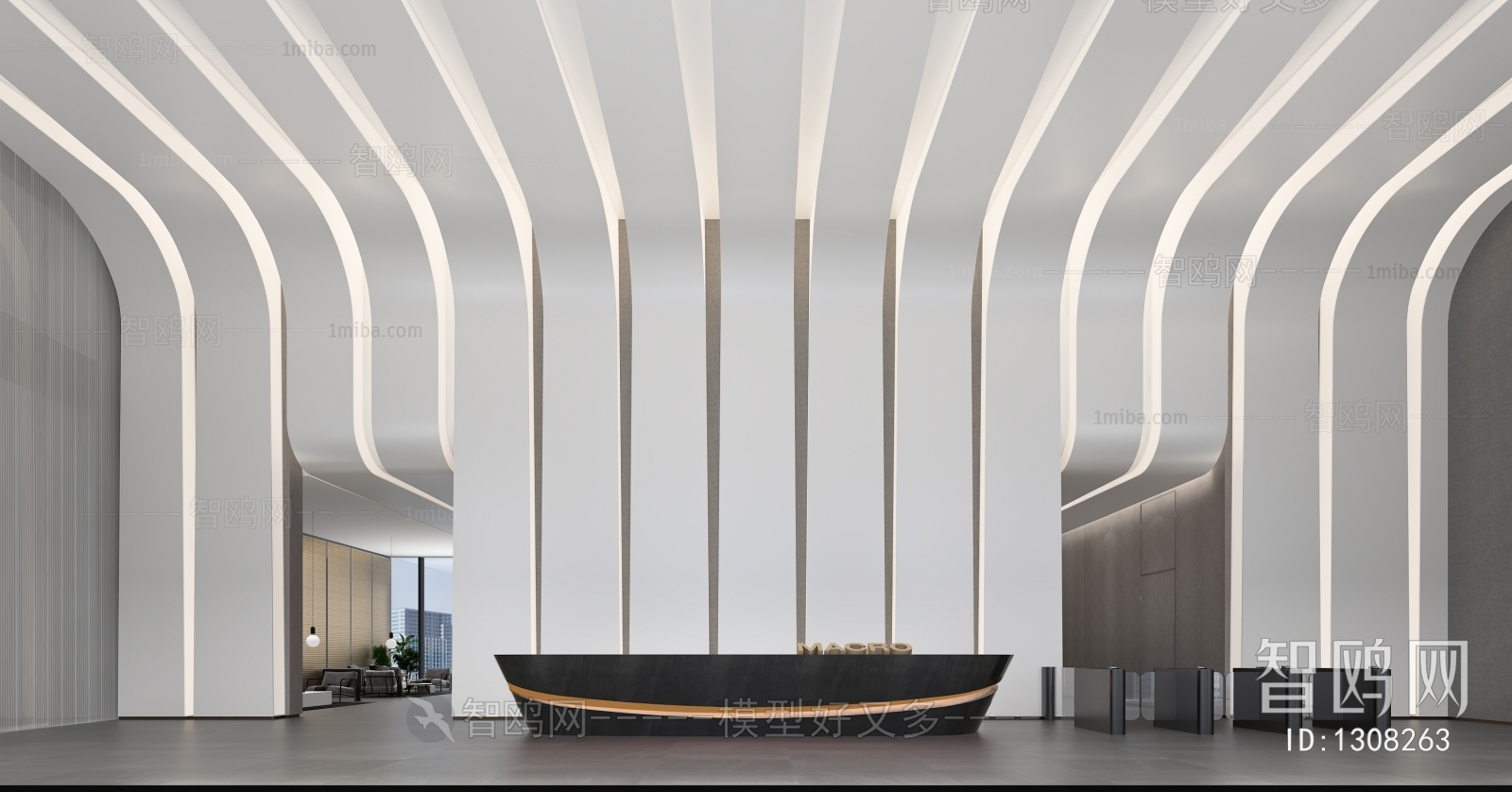 Modern Office Reception Desk