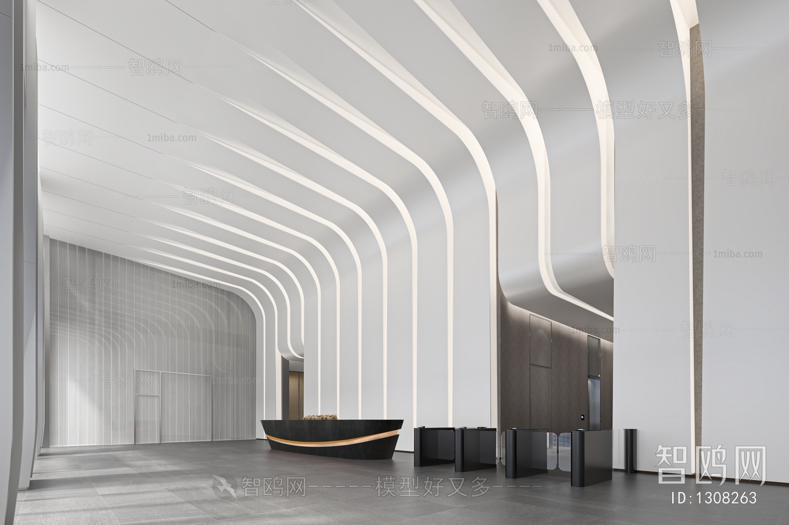 Modern Office Reception Desk