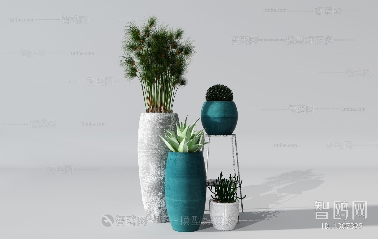 Modern Potted Green Plant