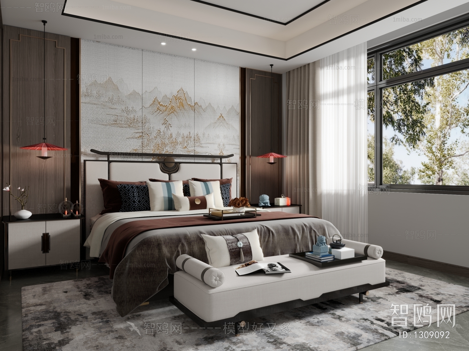 New Chinese Style Bedroom