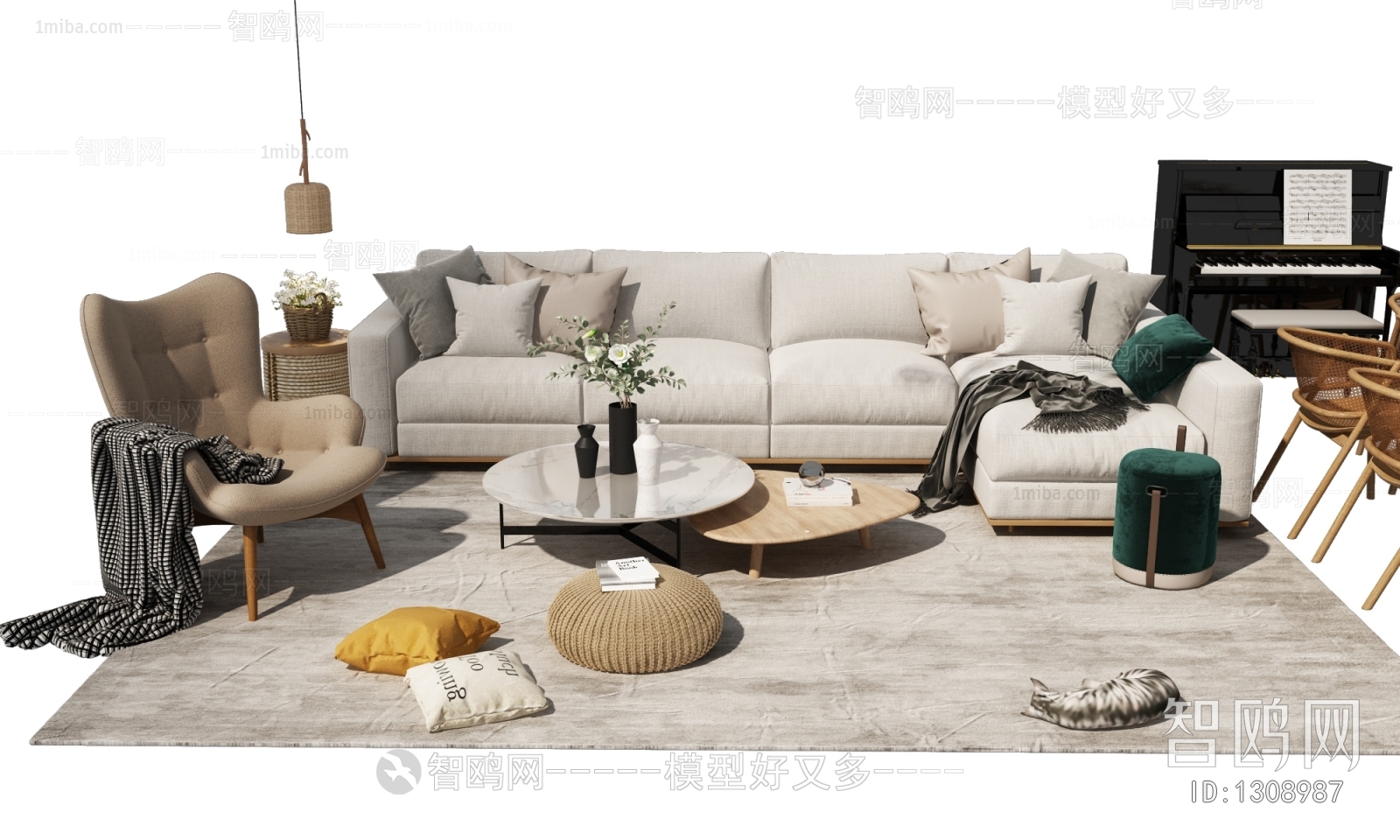 Nordic Style Sofa Combination