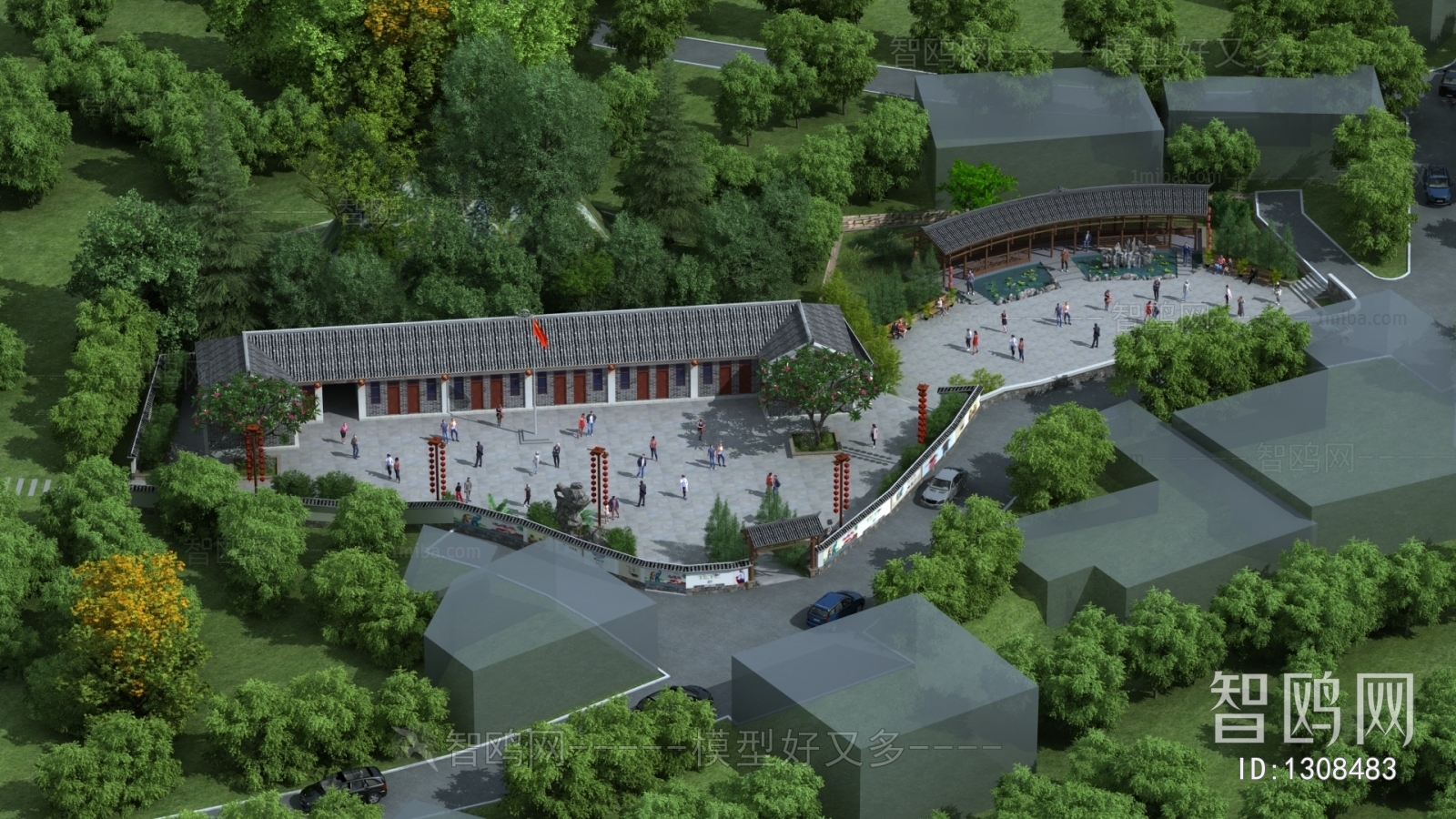 Chinese Style Architectural Bird's-eye View Planning