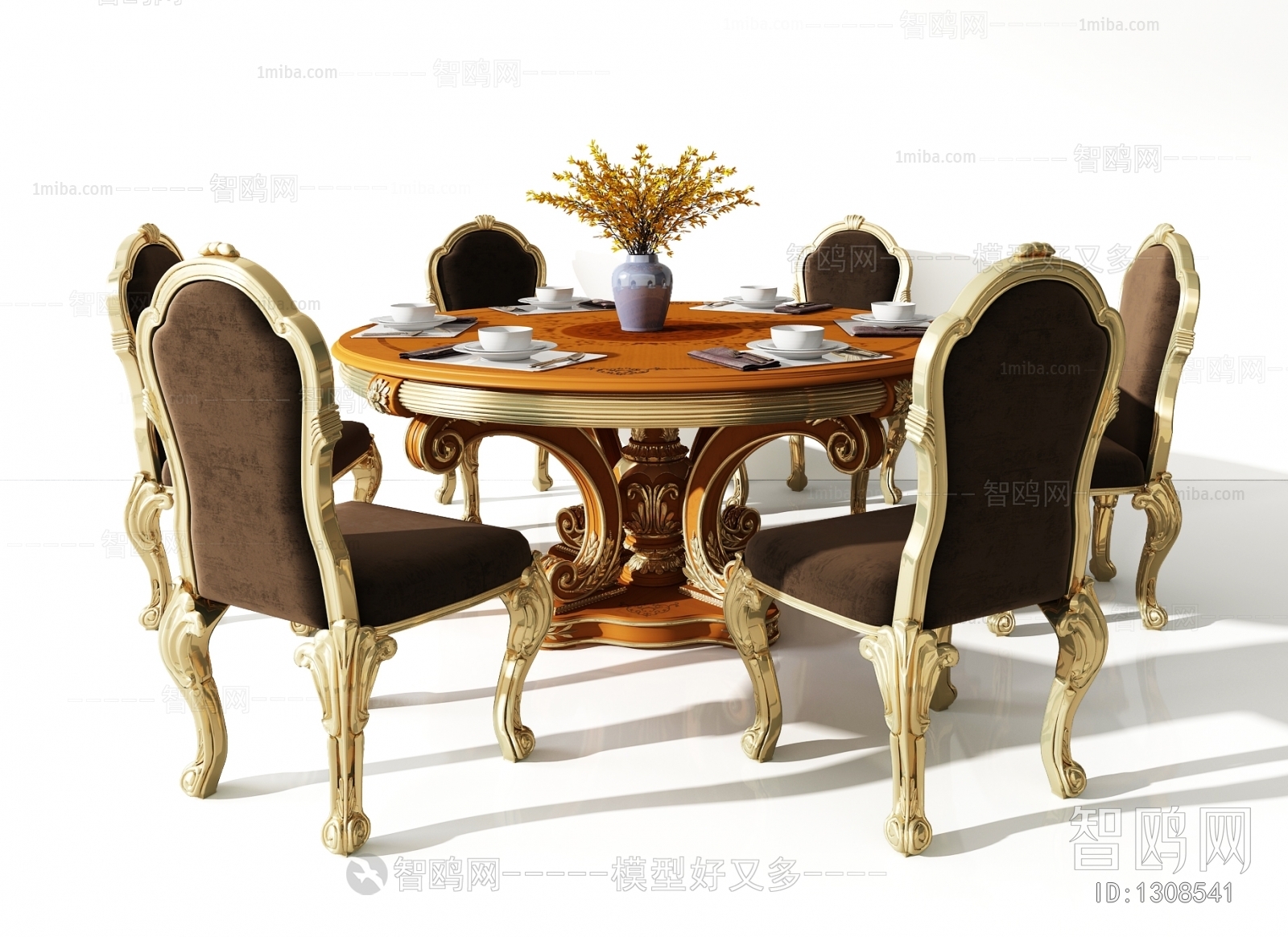 European Style Dining Table And Chairs