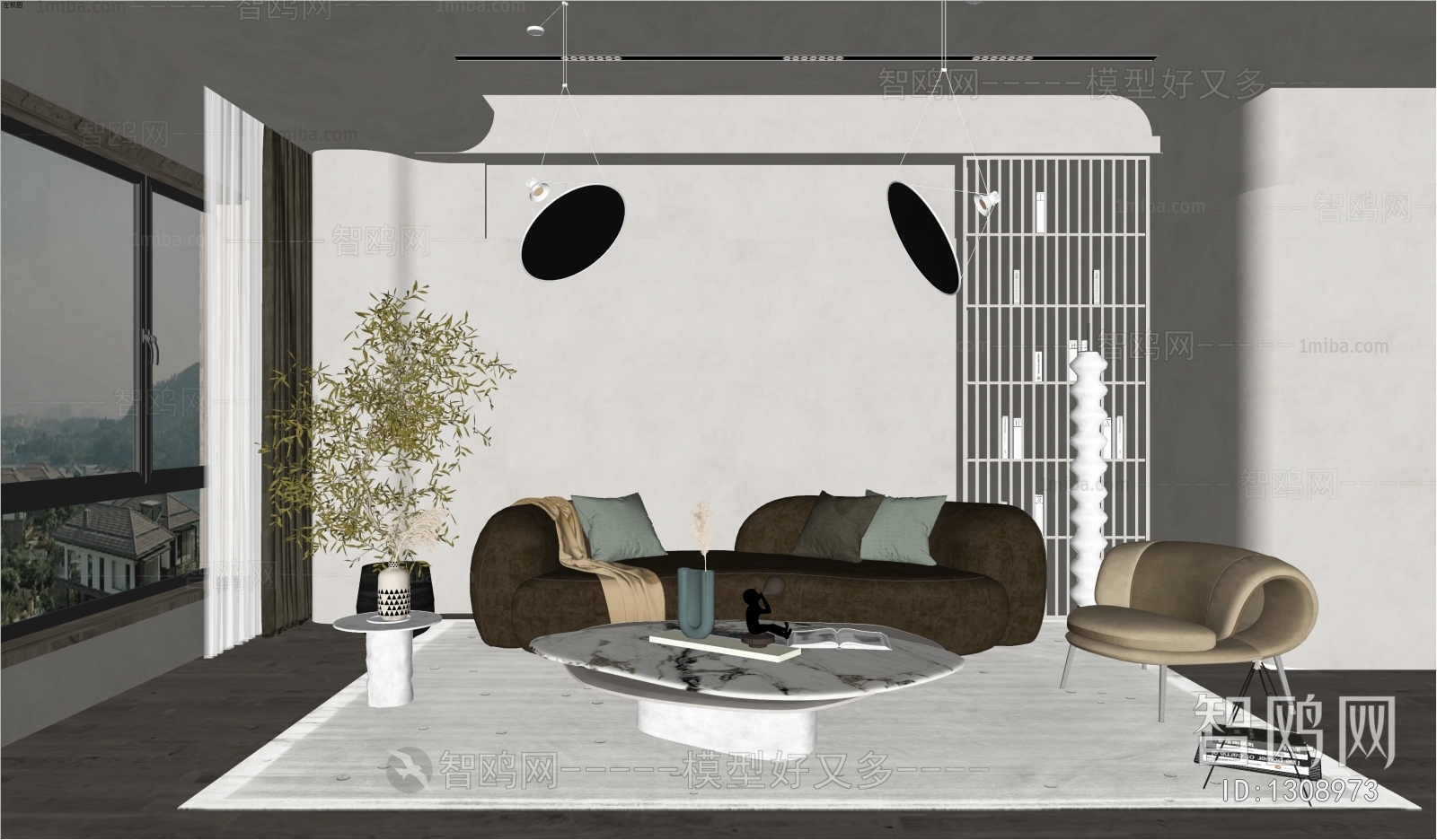 Wabi-sabi Style A Living Room