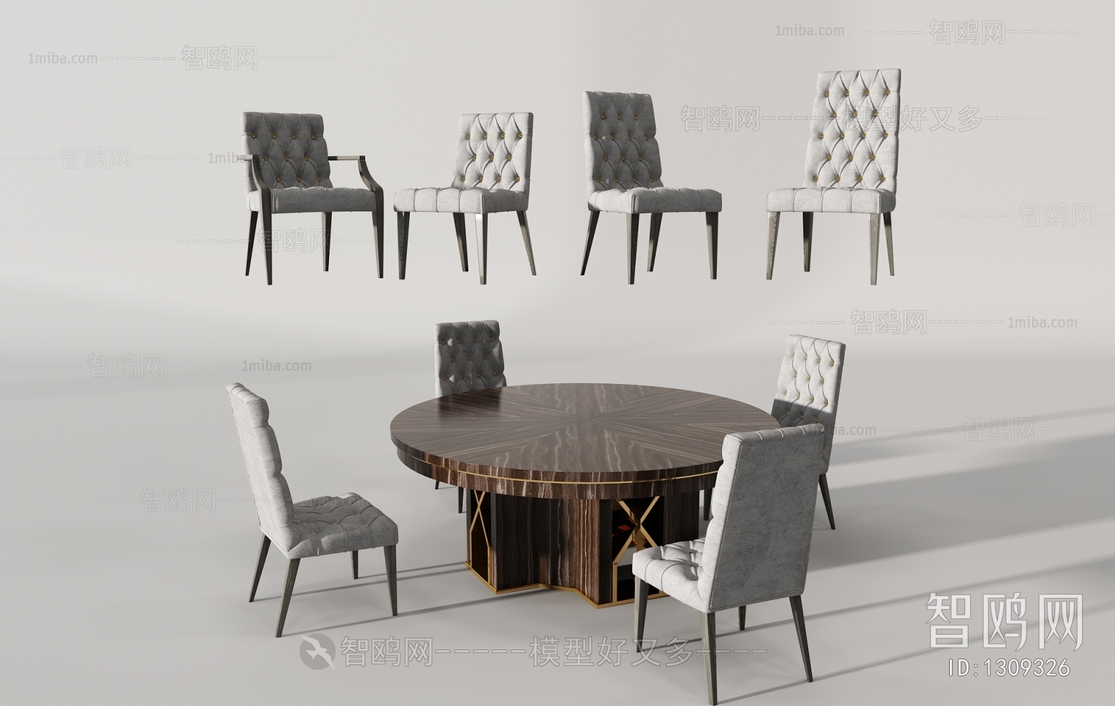 Simple European Style Dining Table And Chairs