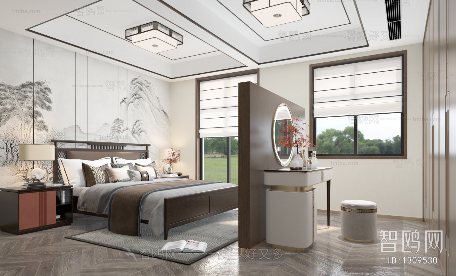 New Chinese Style Bedroom