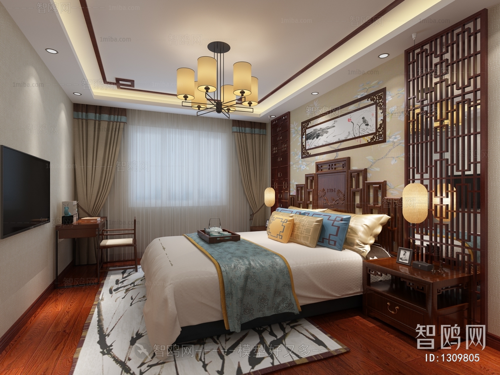 Chinese Style New Chinese Style Bedroom