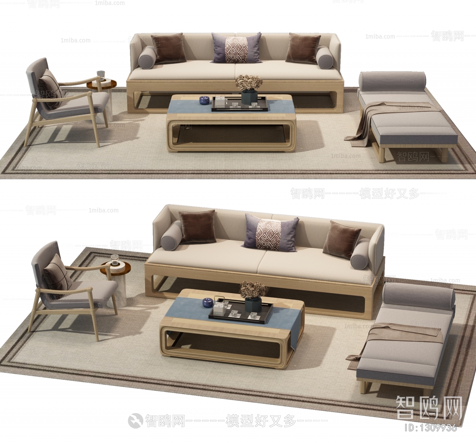 New Chinese Style Sofa Combination