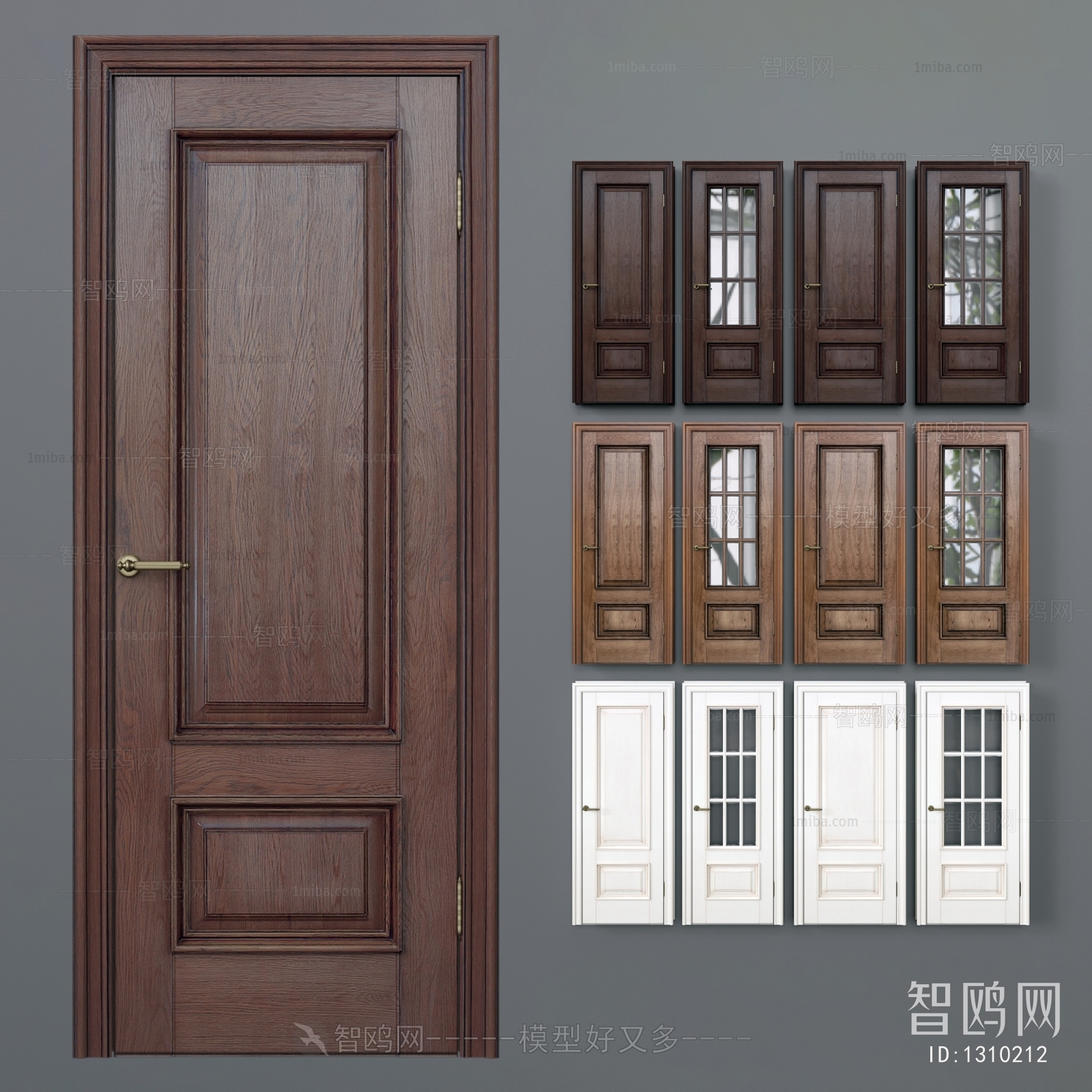 Simple European Style Single Door