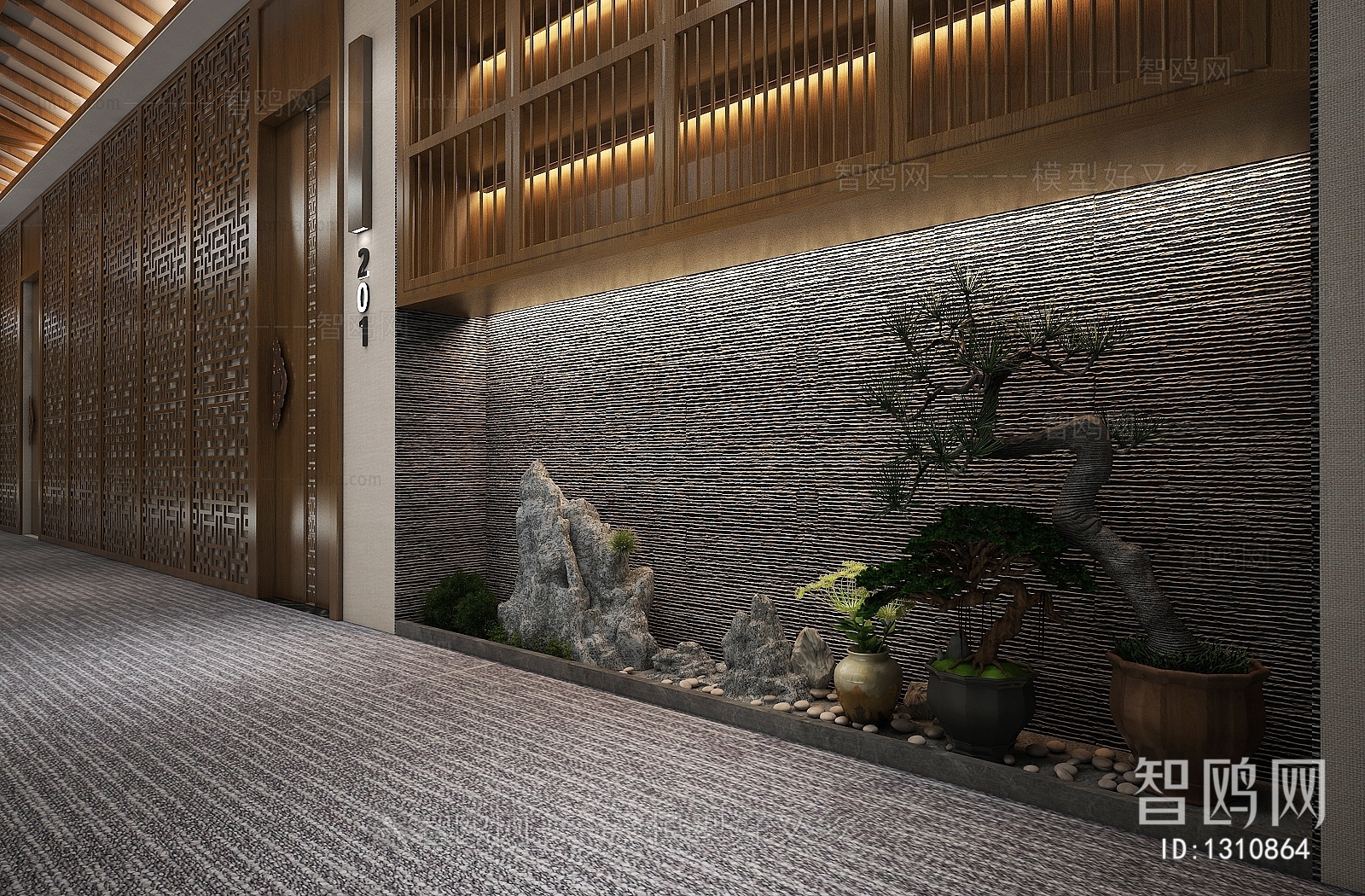 New Chinese Style Hallway