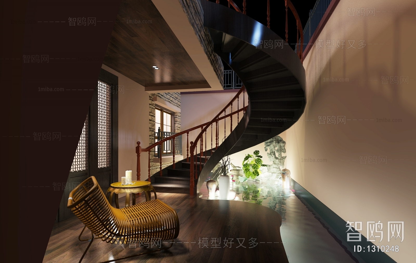 New Chinese Style Stairwell