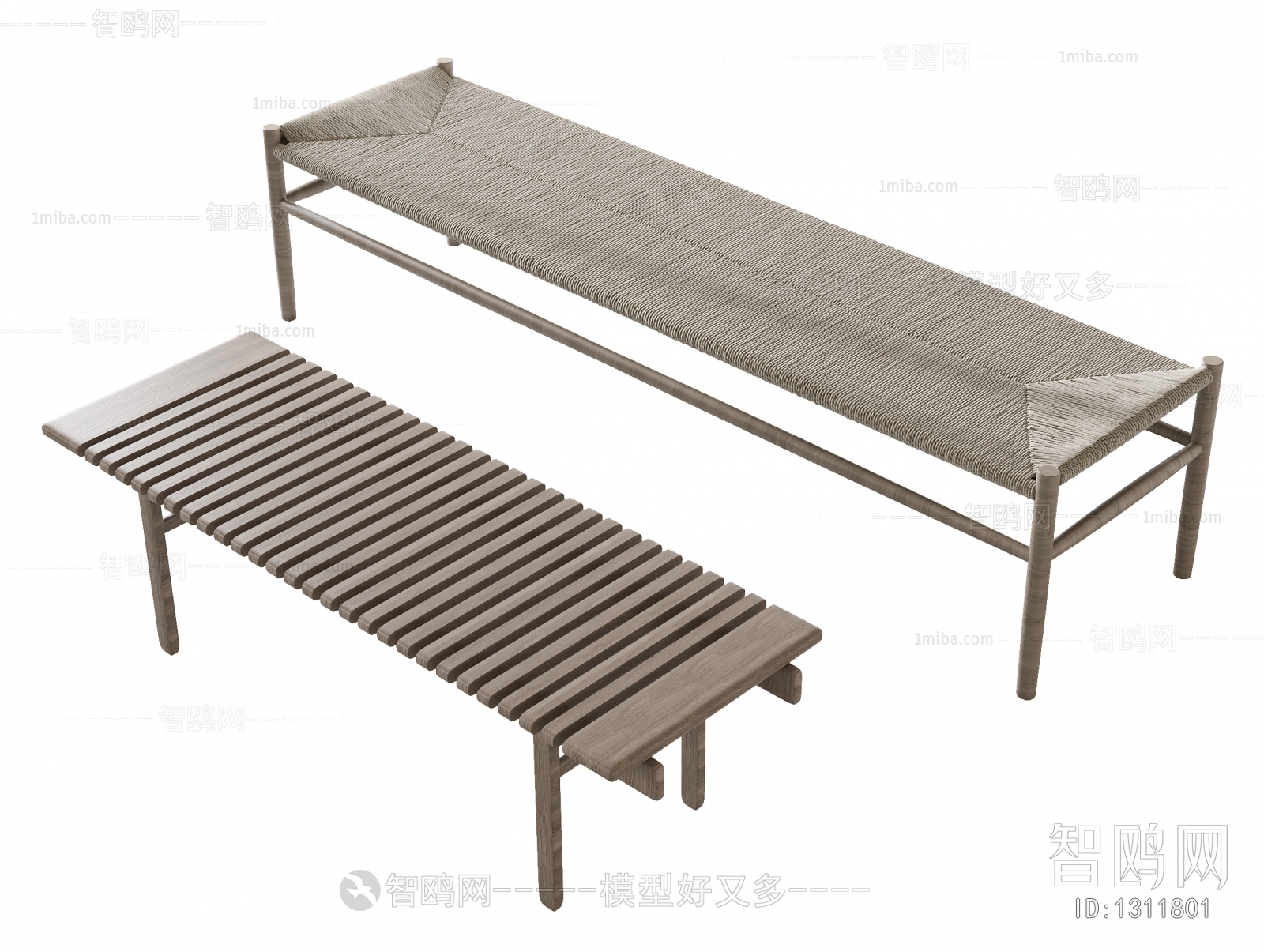 新中式床尾凳 长凳