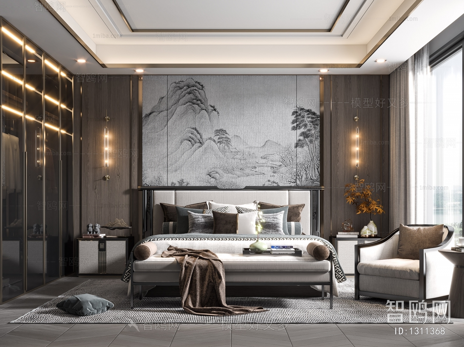 New Chinese Style Bedroom