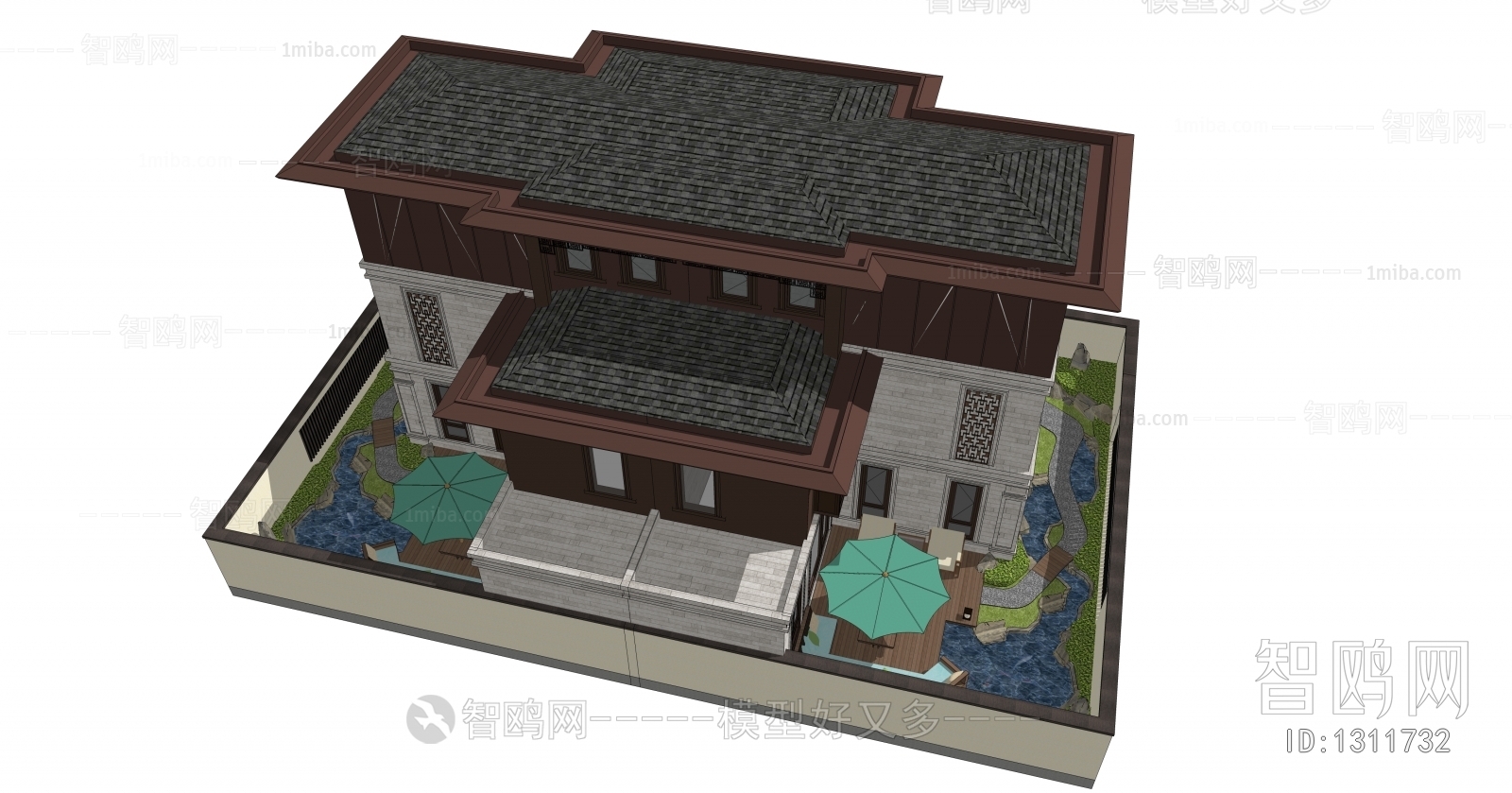 New Chinese Style Villa Appearance