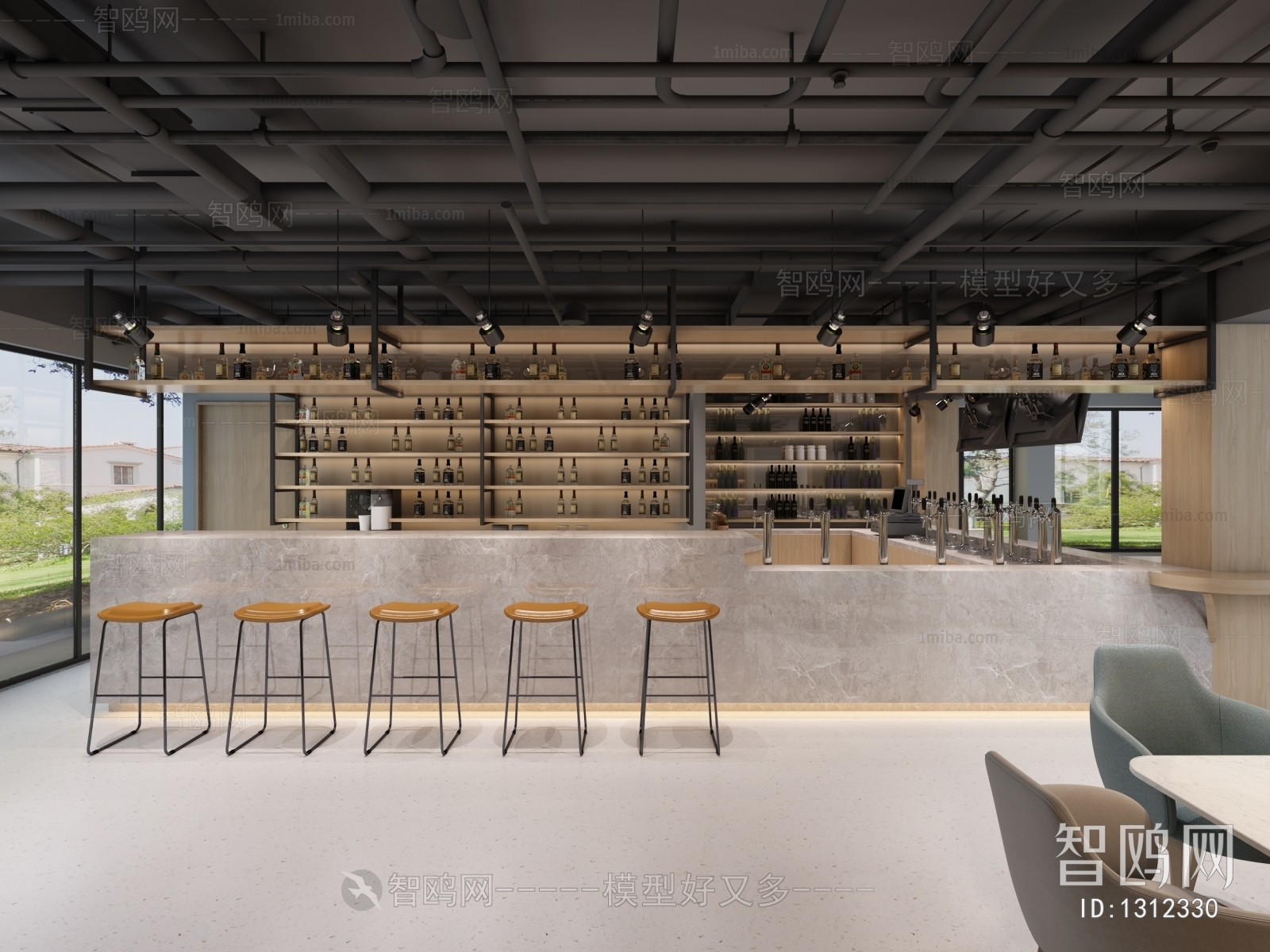 Industrial Style Milk Tea Shop