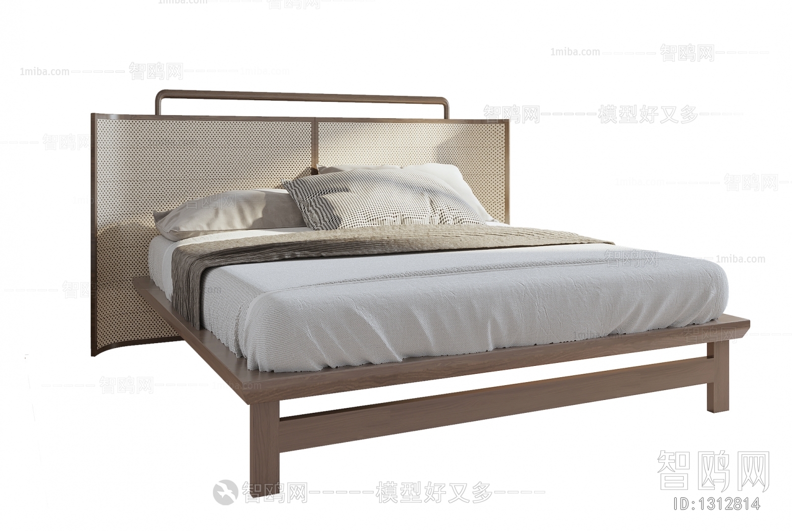 Wabi-sabi Style Double Bed