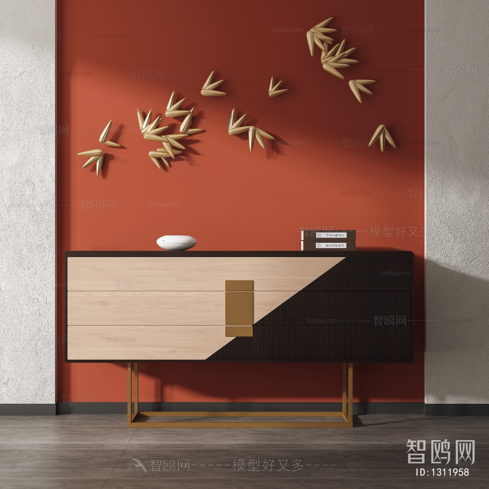 New Chinese Style Entrance Cabinet