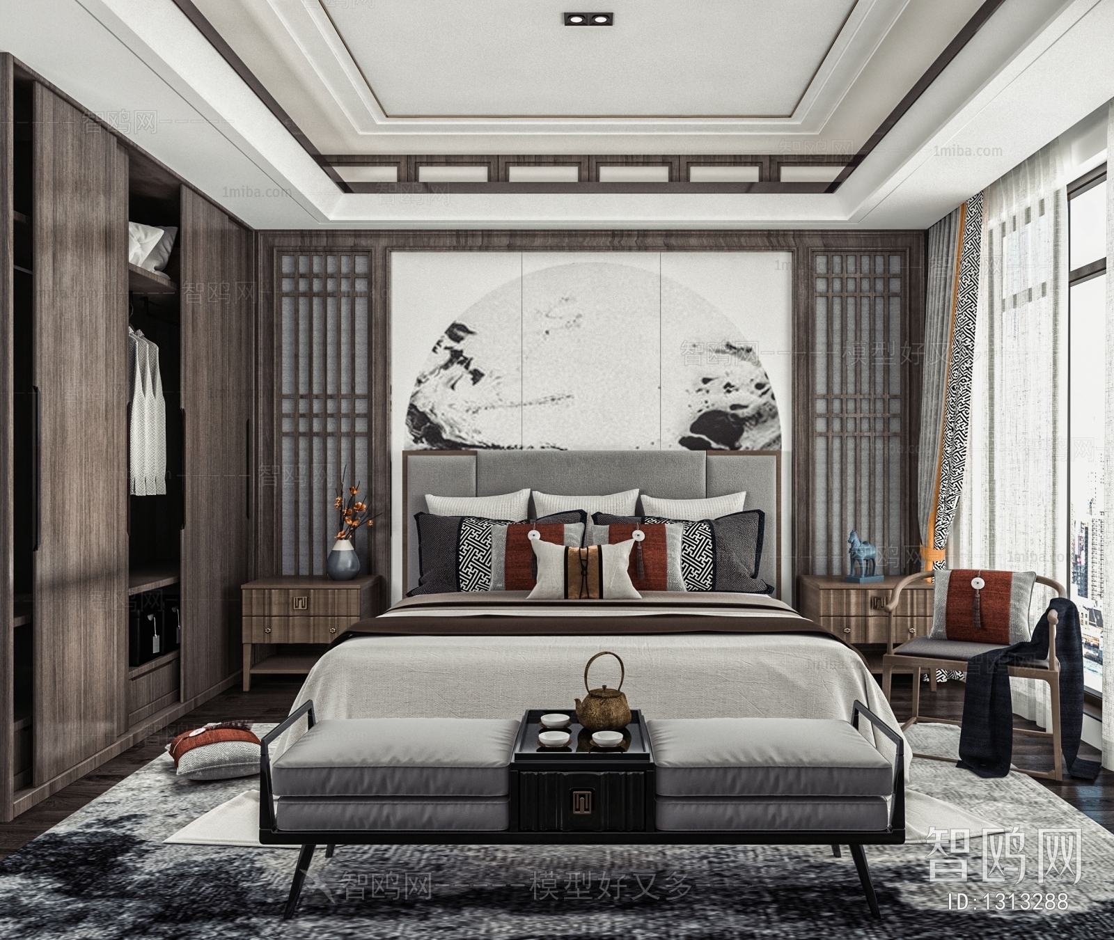 New Chinese Style Bedroom