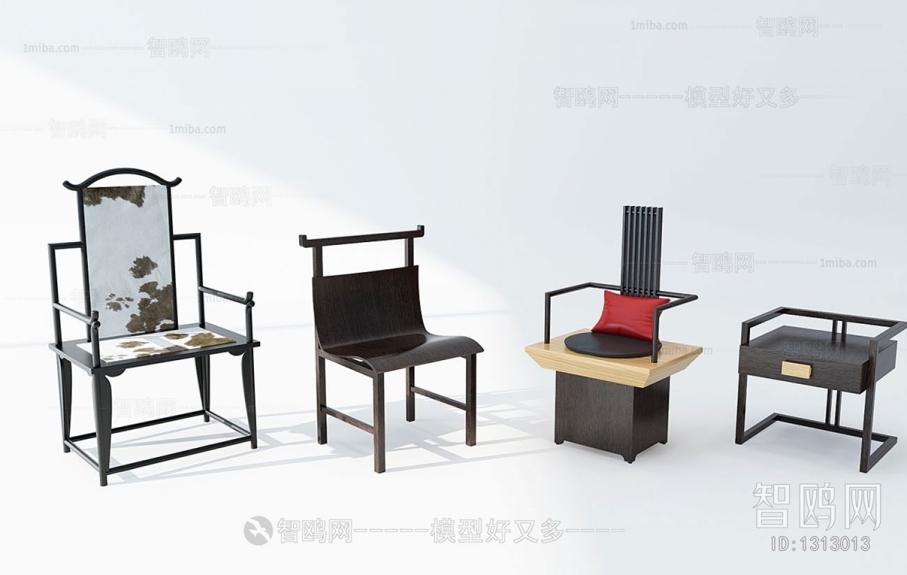 新中式实木椅子组合